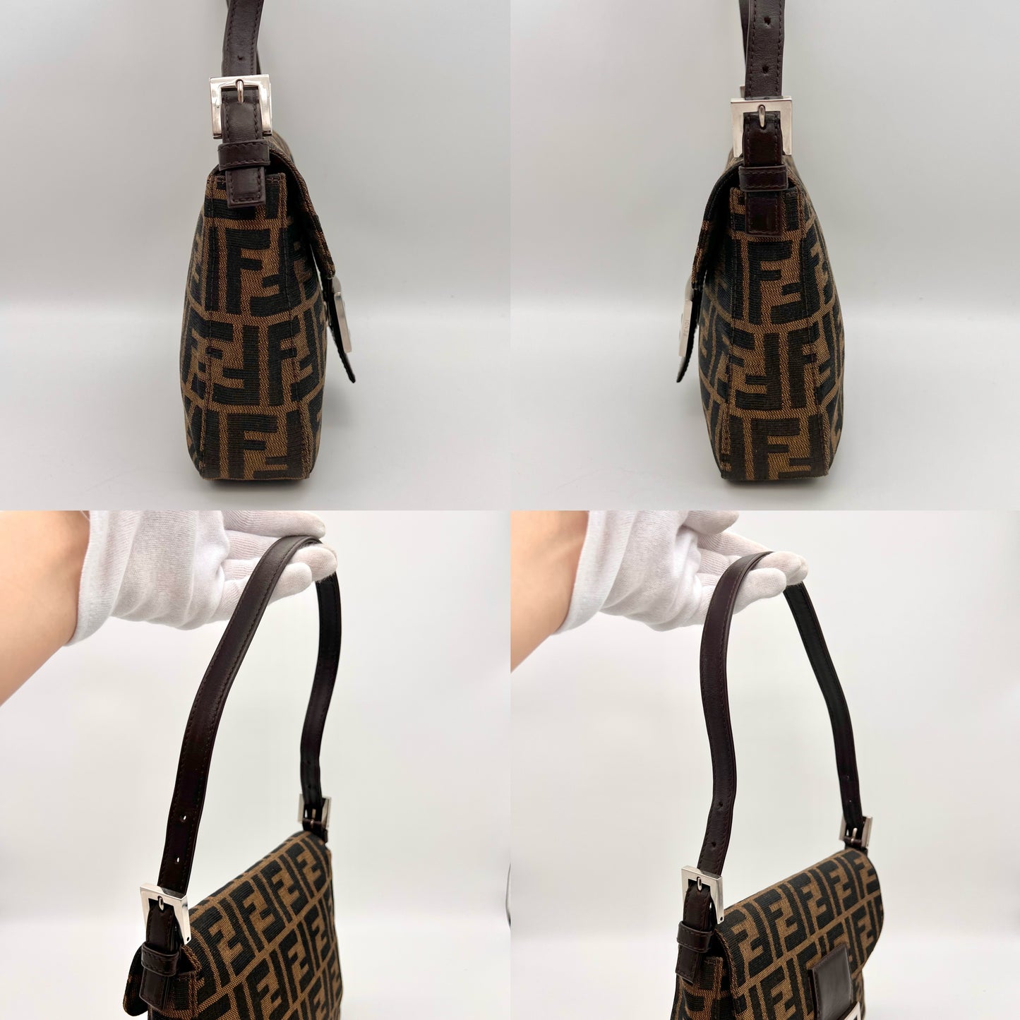 RARE☆☆☆AUTH Pre-owned FENDI Sukka pattern miniman baget