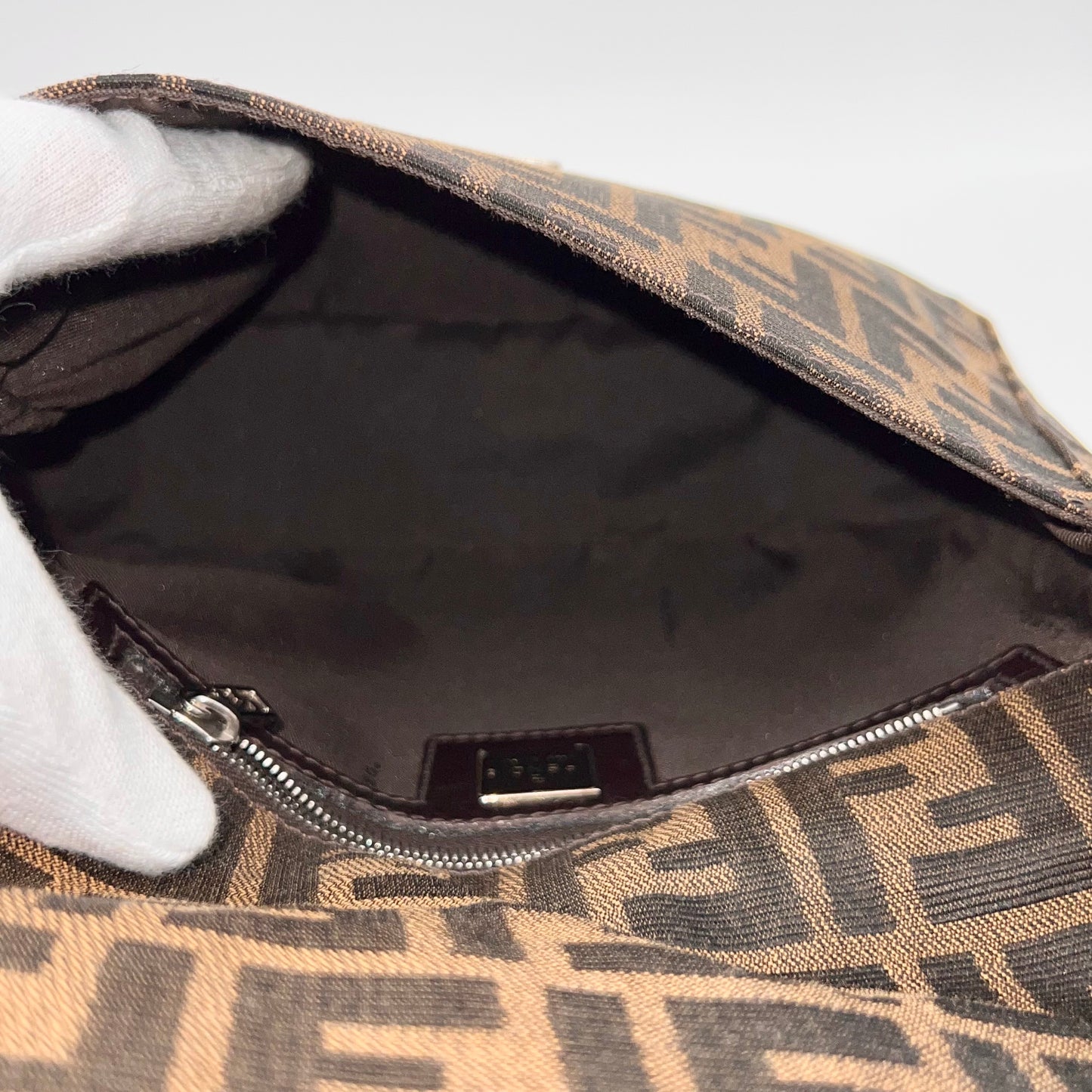 RARE☆☆☆AUTH Pre-owned FENDI ｽﾞｯｶ柄 ﾐﾆﾏﾝﾏﾊﾞｹｯﾄ