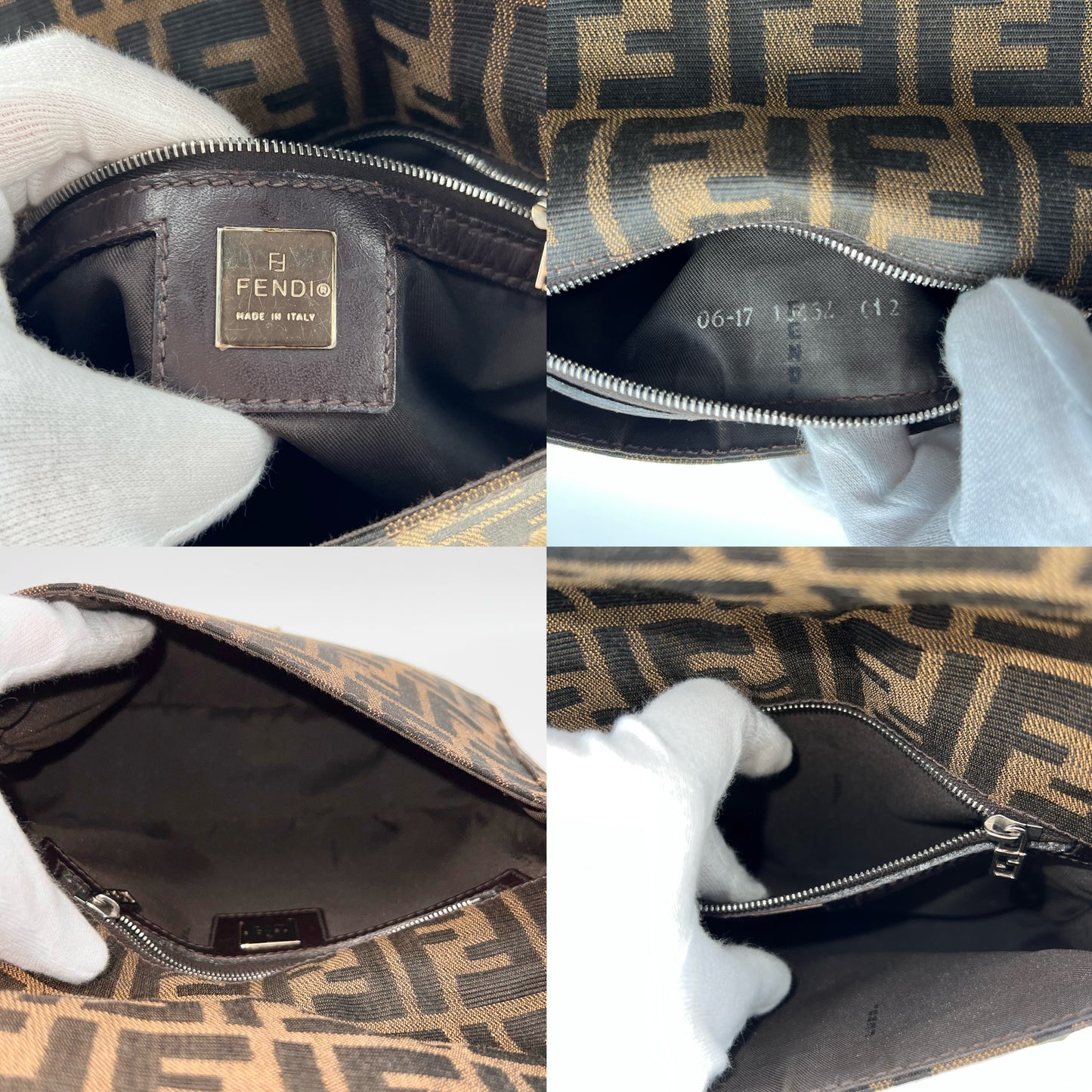 RARE☆☆☆AUTH Pre-owned FENDI ｽﾞｯｶ柄 ﾐﾆﾏﾝﾏﾊﾞｹｯﾄ