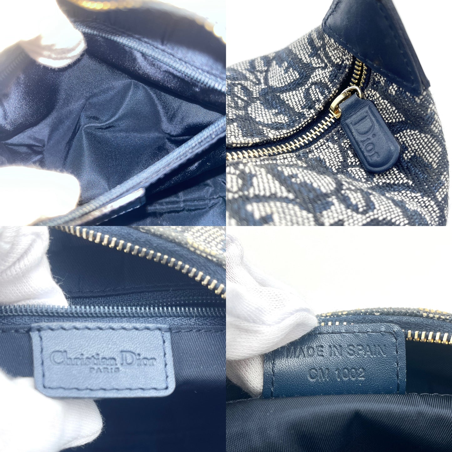 AUTH Pre-owned CHRISTIAN DIOR ﾄﾛｯﾀｰ ﾎﾟｰﾁ ﾈｲﾋﾞｰ