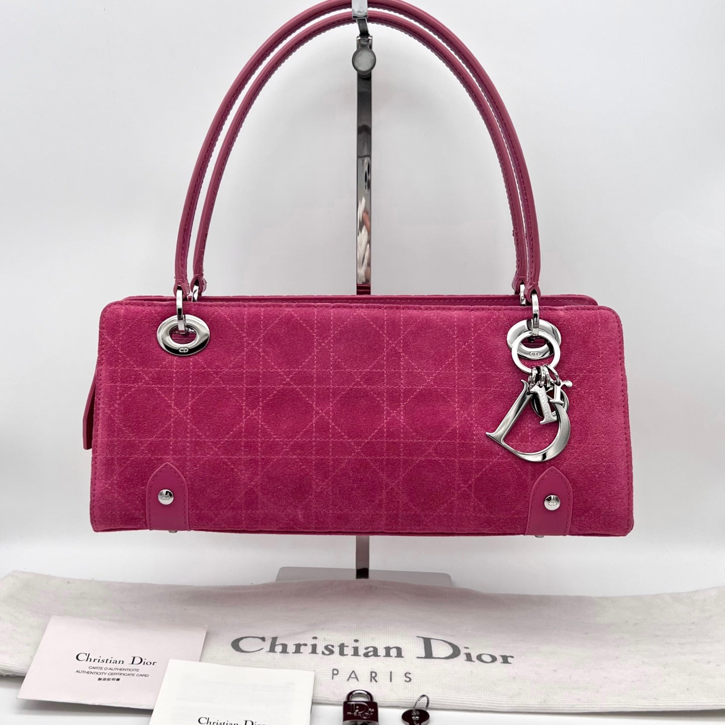 RARE☆☆☆AUTH Pre-owned CHRISTIAN DIOR ｶﾅｰｼﾞｭ ﾚﾃﾞｨﾃﾞｨｵｰﾙﾊﾝﾄﾞﾊﾞｯｸﾞ