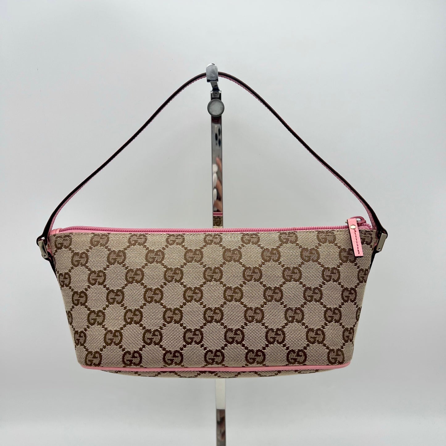 AUTH Pre-owned GUCCI Bamboo 2Way Handle Bag PM