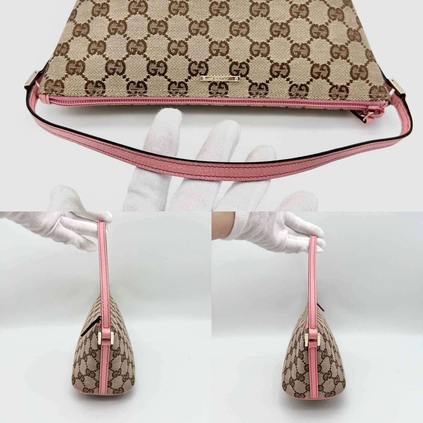 AUTH Pre-owned GUCCI GGｷｬﾝﾊﾞｽ ﾎﾟｰﾁ