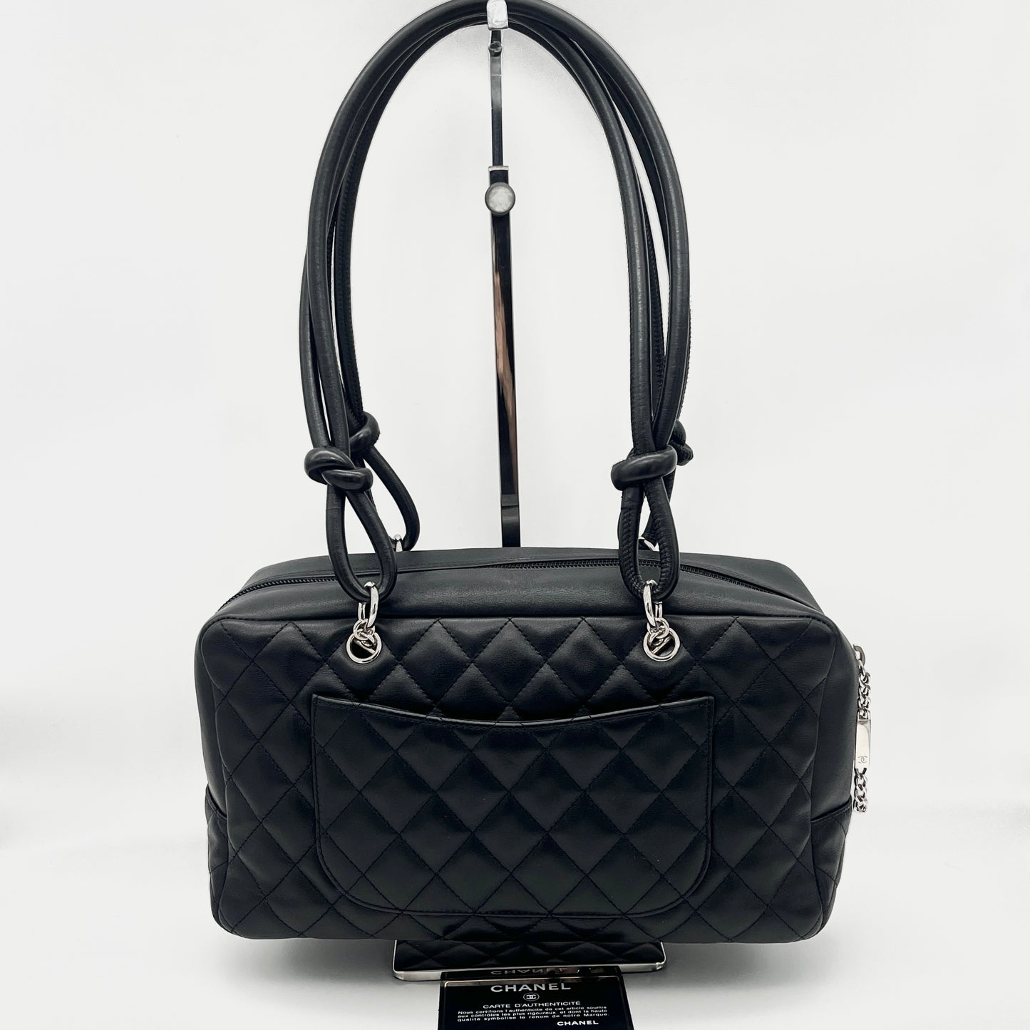 CHANEL Cambon Line Bowling Black