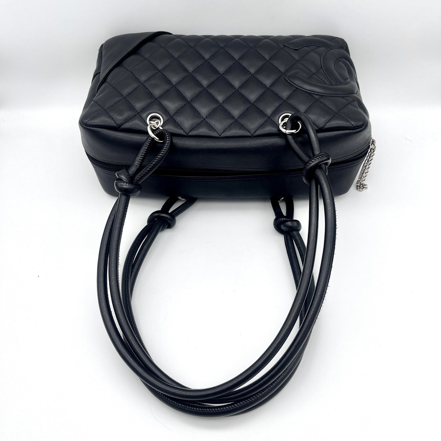 CHANEL Cambon Line Bowling Black