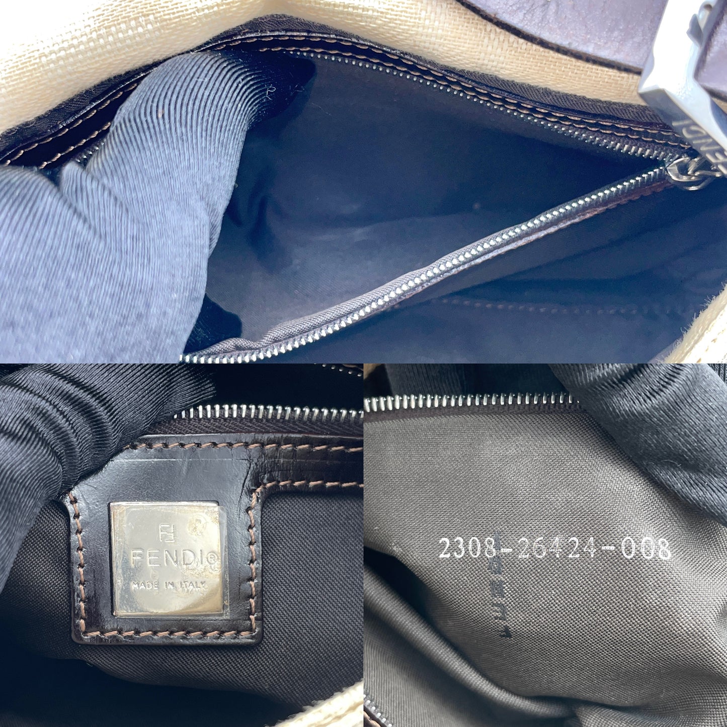 AUTH Pre-owned FENDI ｽﾞｯｶ ﾏﾝﾏﾊﾞｹｯﾄPM ﾎﾜｲﾄ