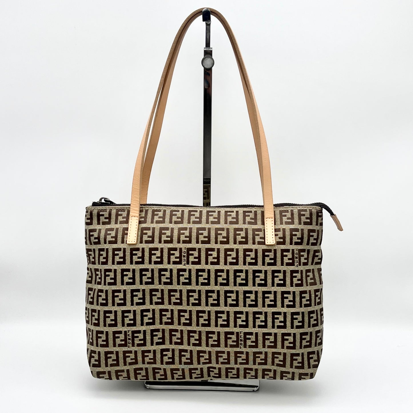 Afar Vintage Pre-owned Fendi Zucca gold hardware tote bag