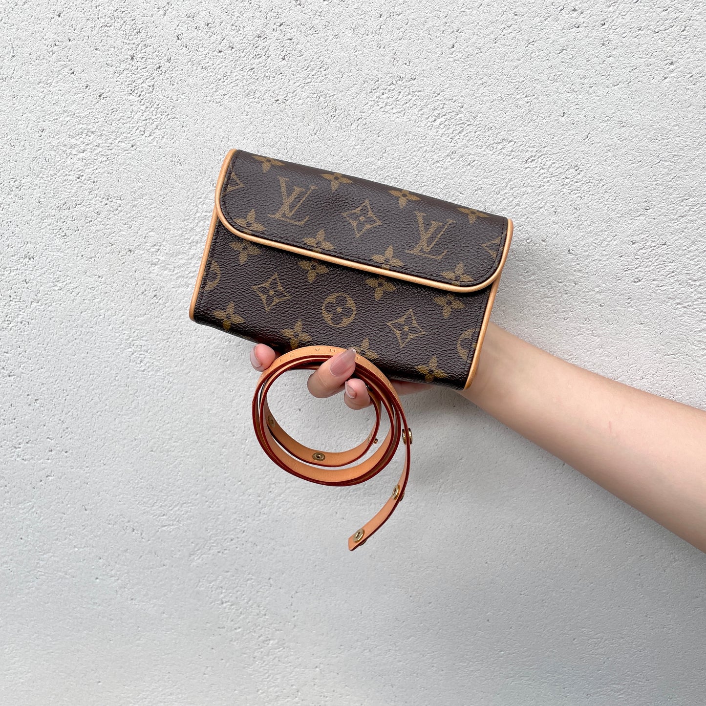 AUTH Pre-owned Louis Vuitton Monogram Pochette Florentine M51855