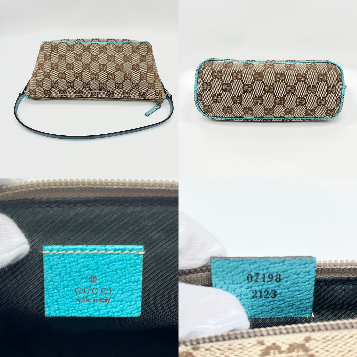 AUTH Pre-owned GUCCI GG canvas accessory pouch