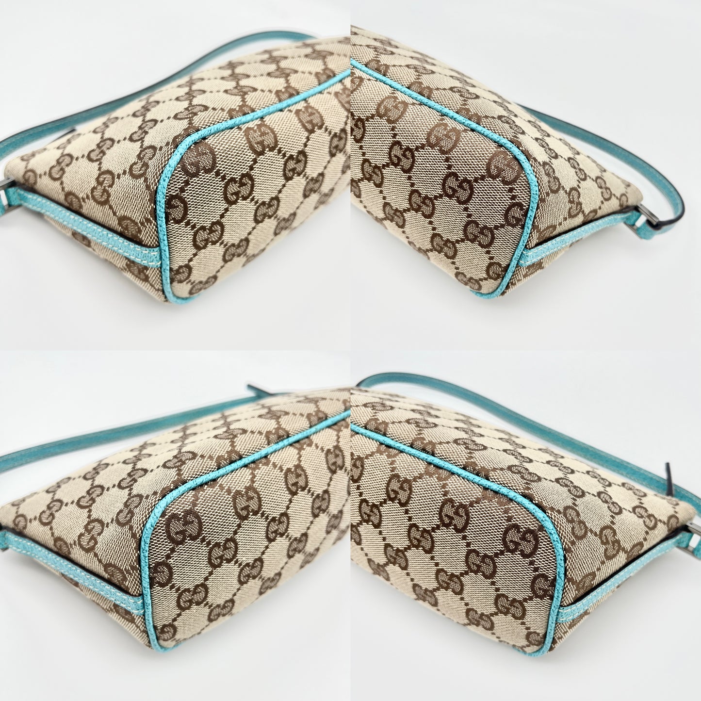 AUTH Pre-owned GUCCI GG canvas accessory pouch