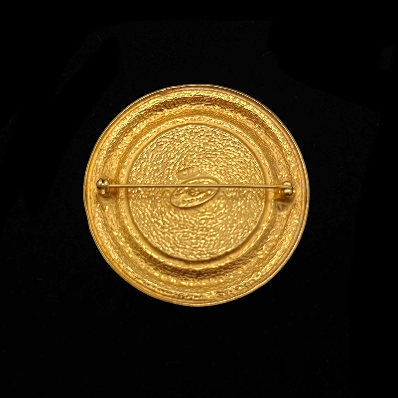 CHANEL Cambon Line Circle Brooch GP