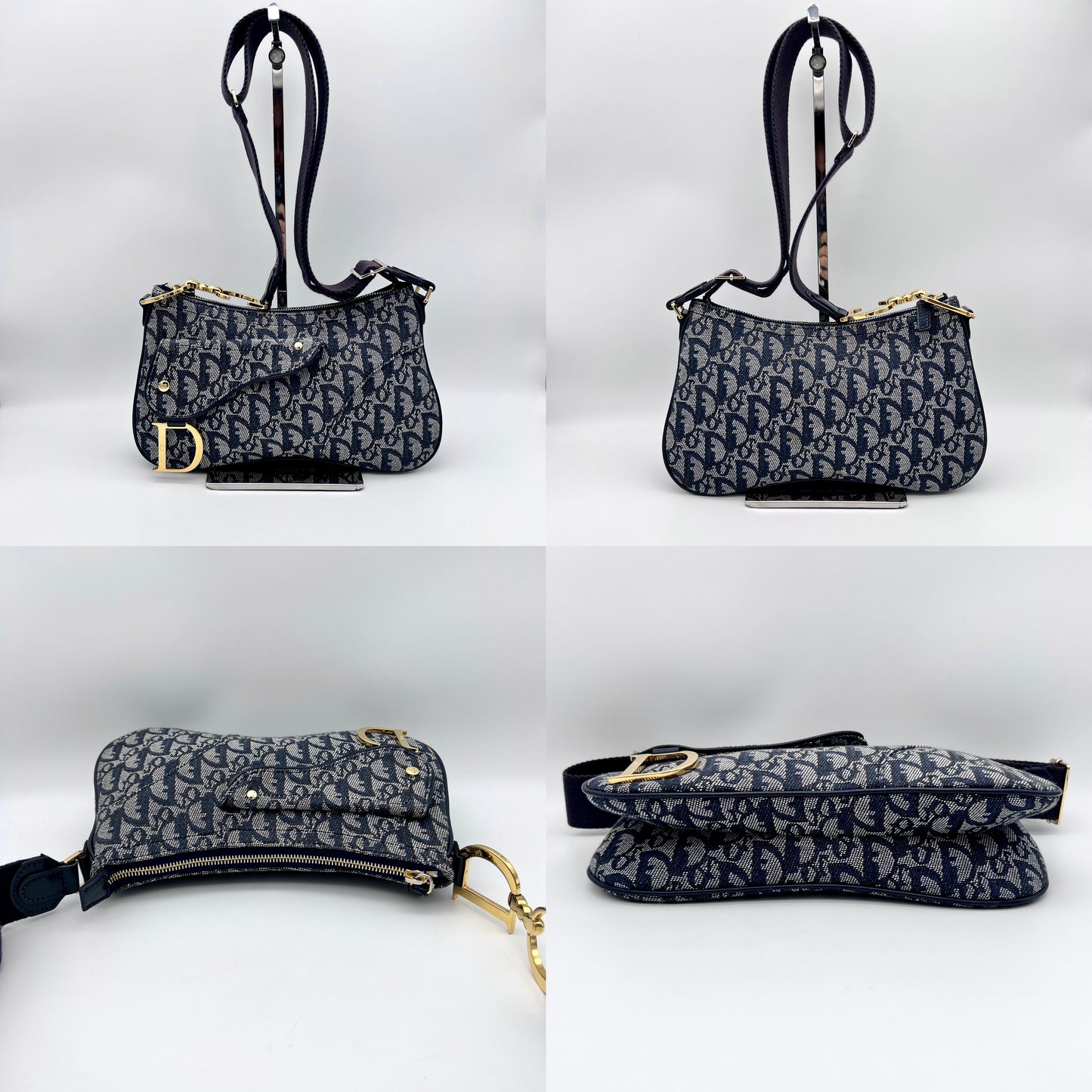 RARE☆☆☆AUTH Pre-owned CHRISTIAN DIOR ﾄﾛｯﾀｰ ｻﾄﾞﾙ ｸﾛｽﾎﾞﾃﾞｨ ｼｮﾙﾀﾞｰﾊﾞｯｸﾞ