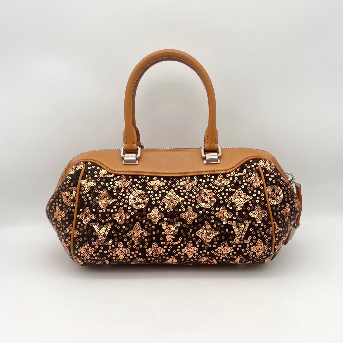 RARE☆☆☆☆☆AUTH Pre-owned LOUIS VUITTON 2012-13ｺﾚｸｼｮﾝ ｽﾊﾟﾝｺｰﾙﾓﾉｸﾞﾗﾑ ｻﾝｼｬｲﾝ ｴｸｽﾌﾟﾚｽBB ｵｰﾙ M40794 ﾎﾞｽﾄﾝﾊﾝﾄﾞﾊﾞｯｸﾞ