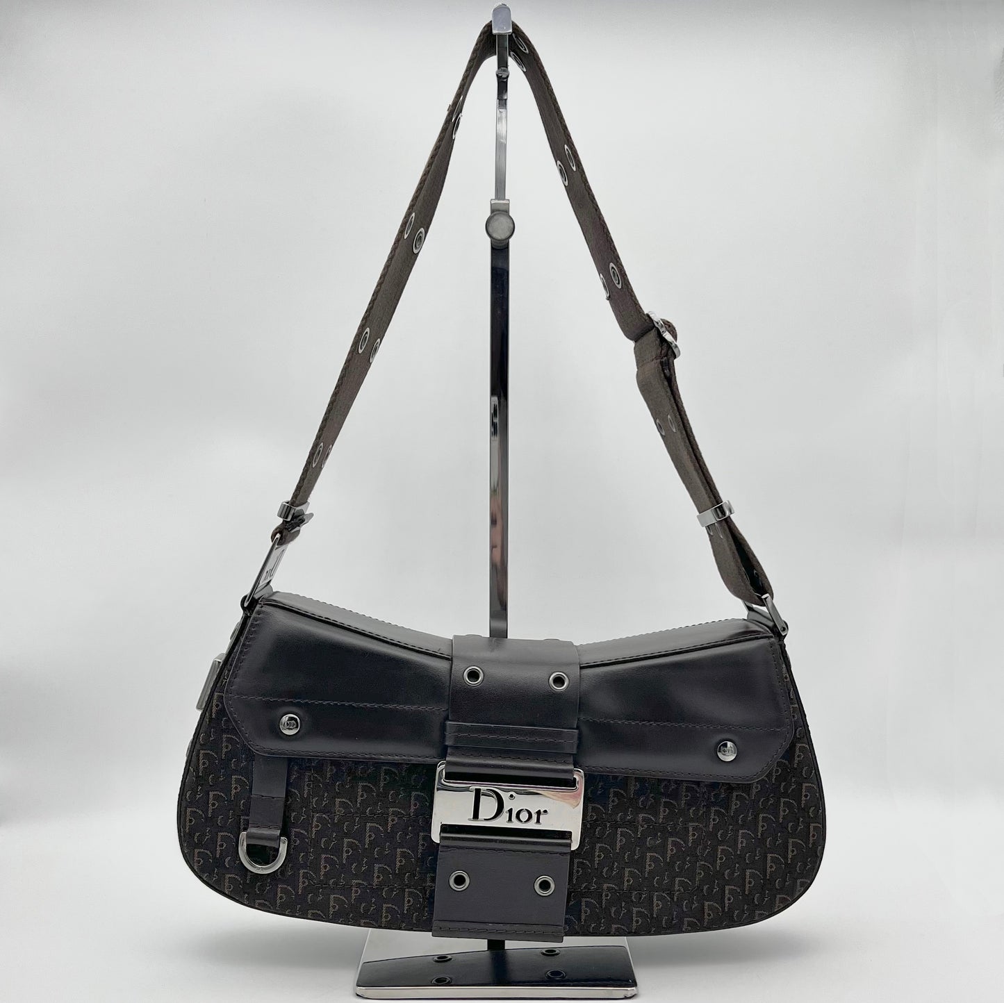 RARE☆☆☆AUTH Pre-owned CHRISTIAN DIOR ﾄﾛｯﾀｰ ｽﾄﾘｰﾄｼｯｸ ﾜﾝｼｮﾙﾀﾞｰﾊﾞｯｸﾞ