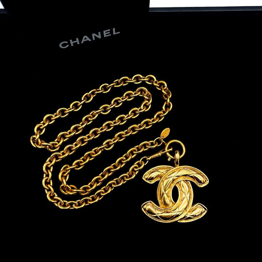 CHANEL Matelasse Coco Mark Necklace GM