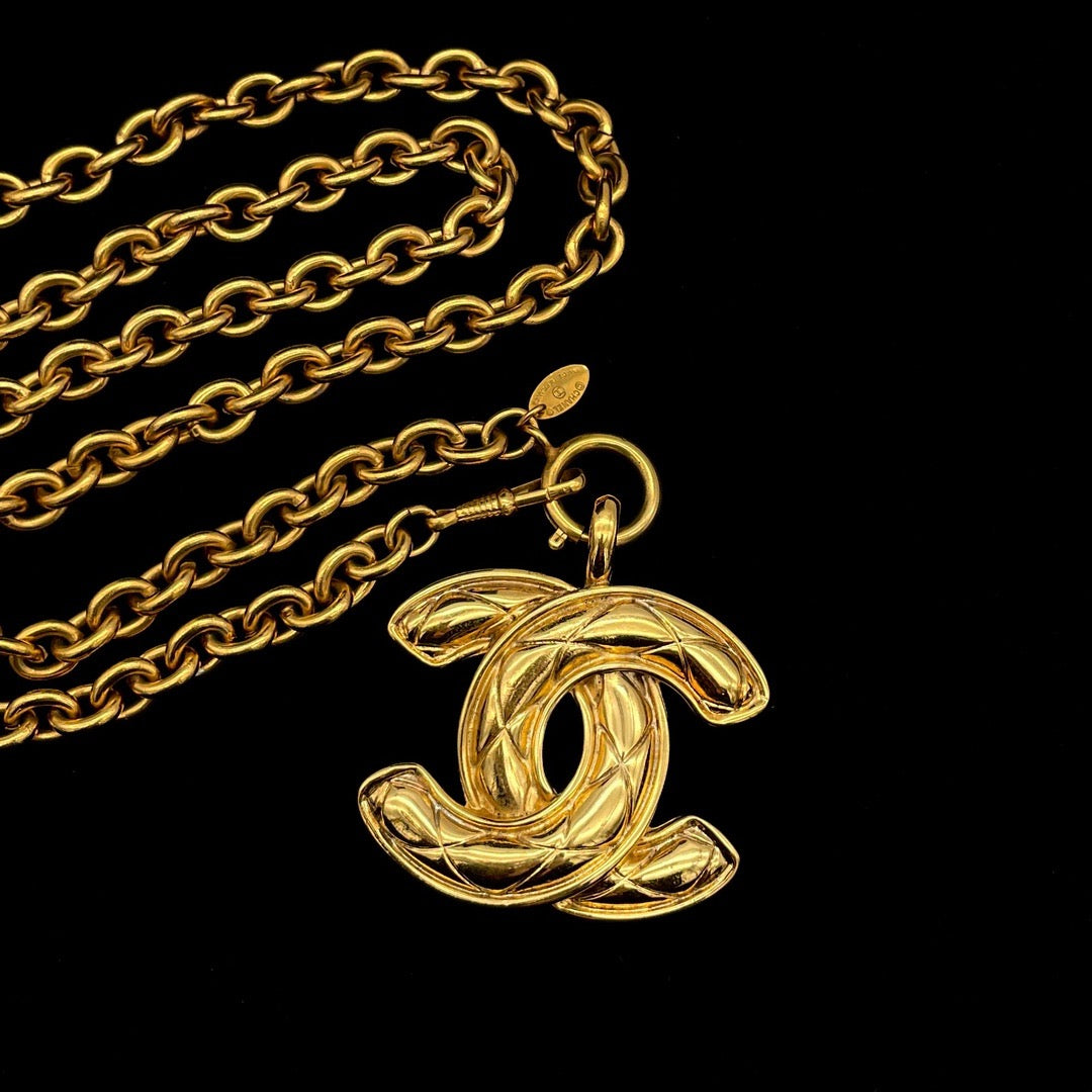 CHANEL Matelassé Coco Mark Necklace GM