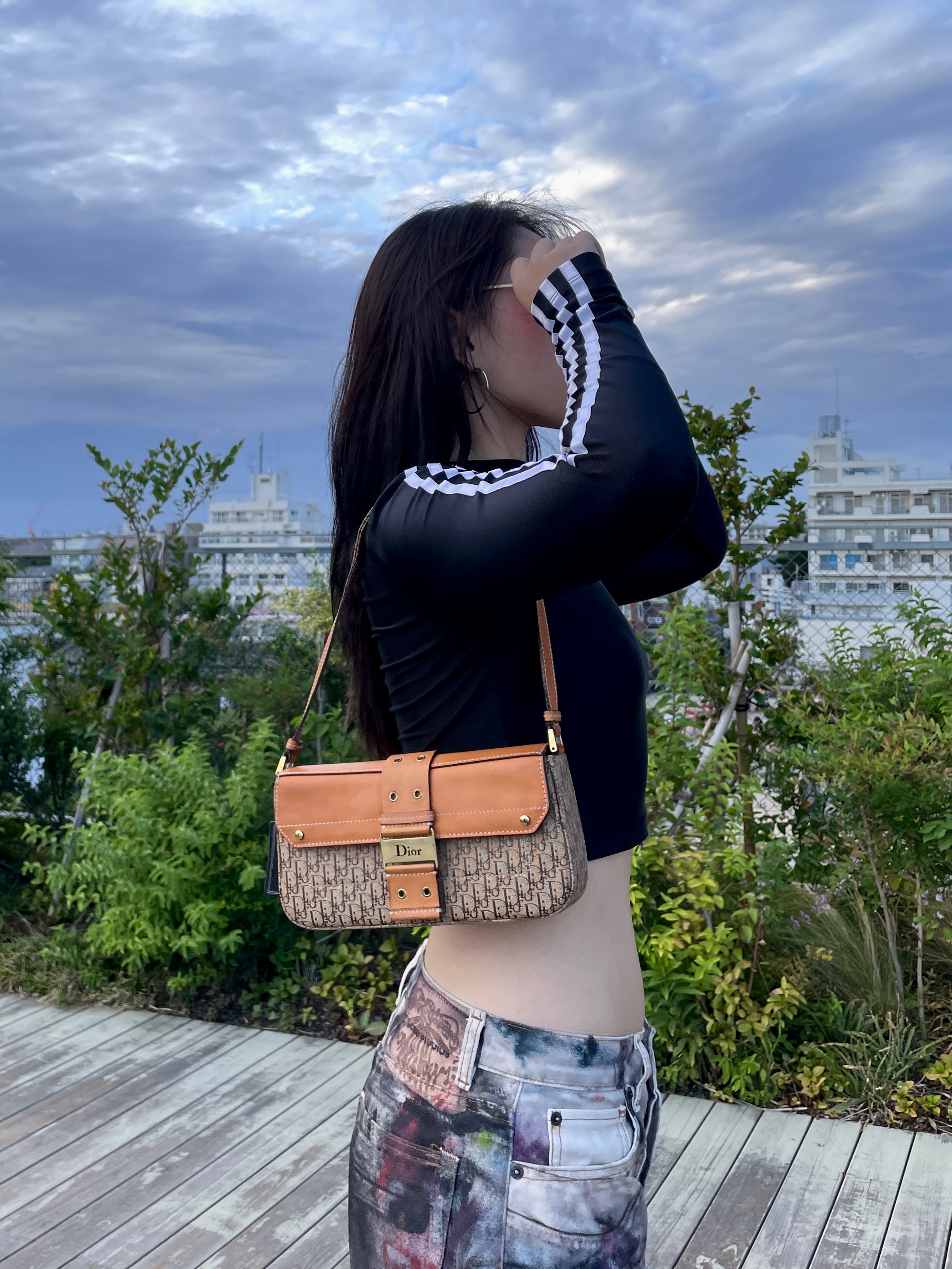 ら*送様 Christian Dior RARECHRISTIAN DIOR Trotter Street Chic Columbus Bag PM Shoulder