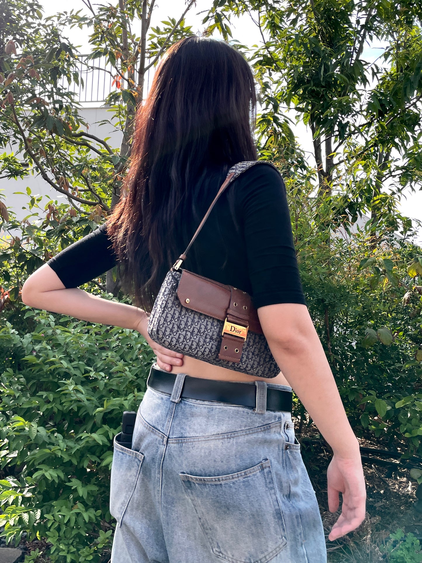 RARE☆☆☆CHRISTIAN DIOR Trotter Street Chic Shoulder Flap Bag