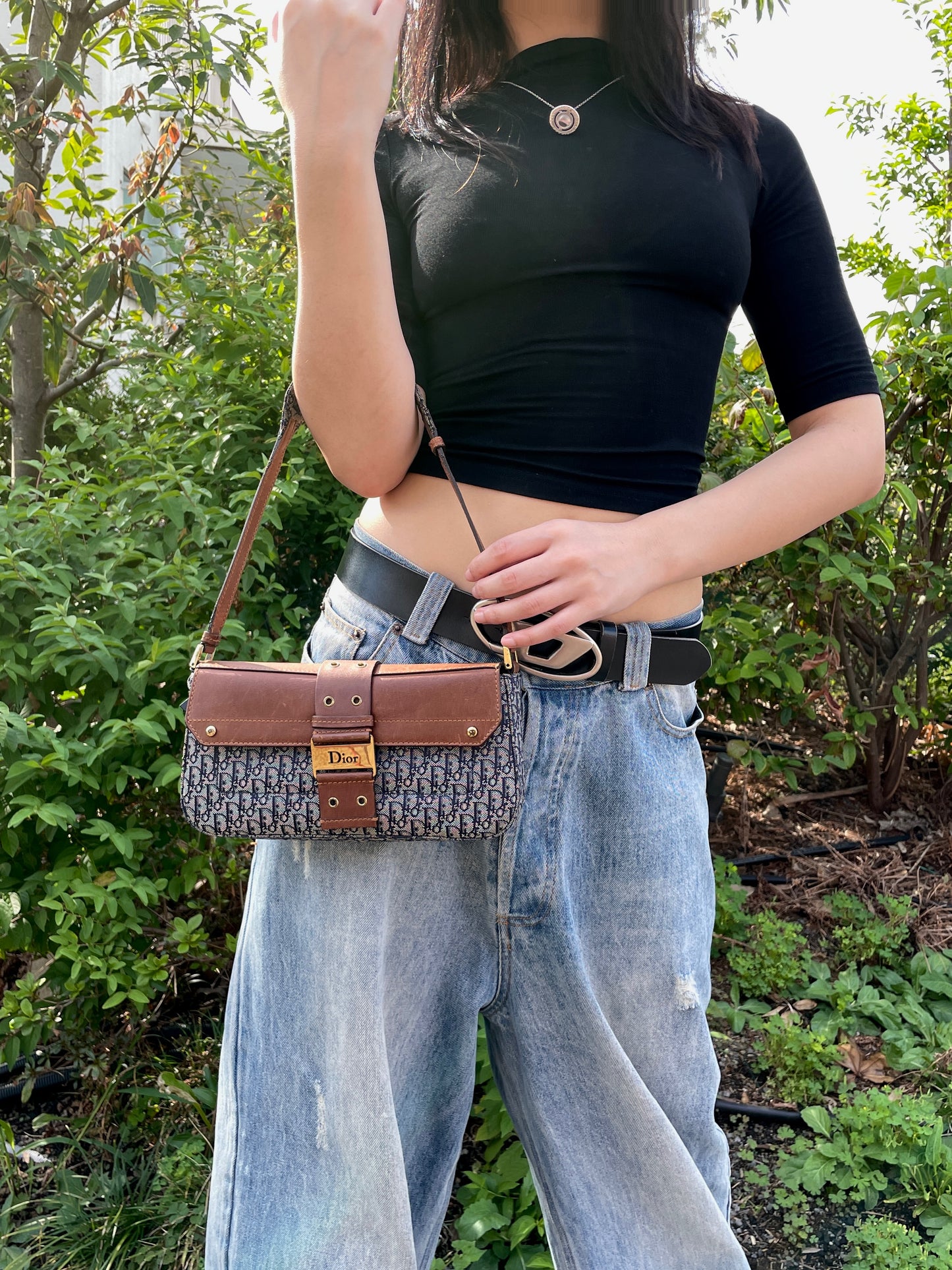 RARE☆☆☆CHRISTIAN DIOR Trotter Street Chic Shoulder Flap Bag