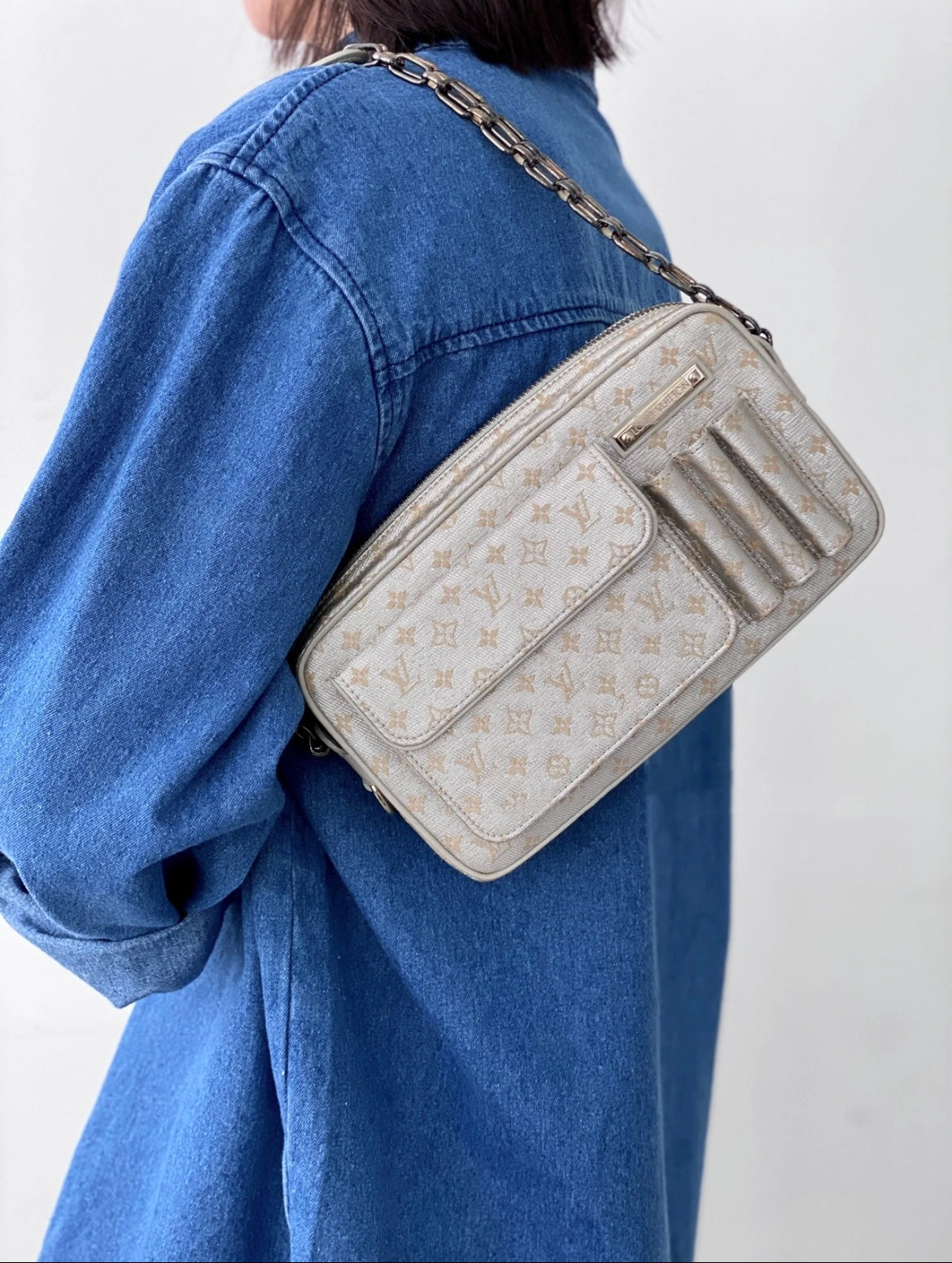 稀有☆☆☆正品 二手路易威登 2002FW 系列 Monogram Miniran Shine Macenna M92362 Goal Do