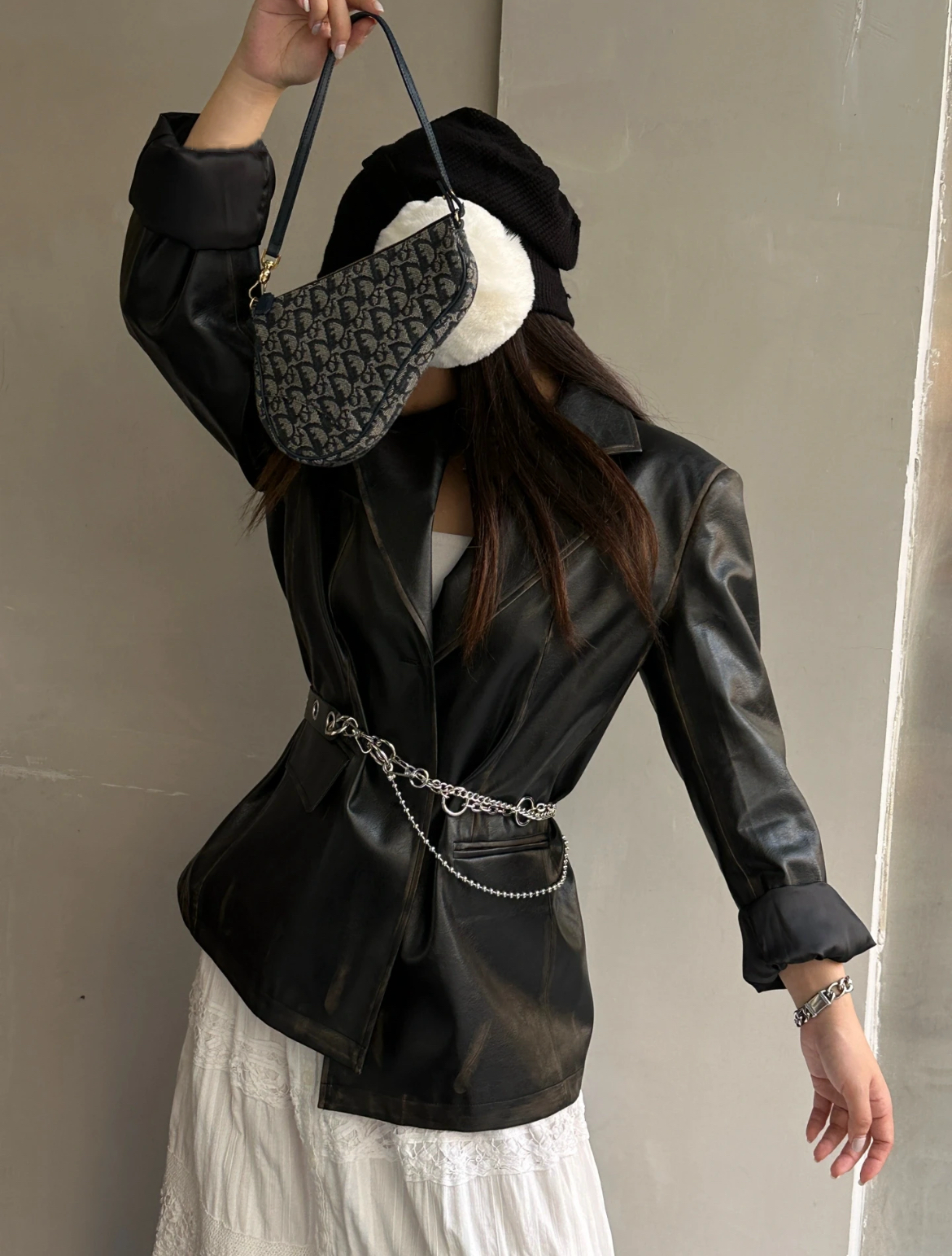 CHRISTIAN DIOR Trotter Saddle Handbag PM