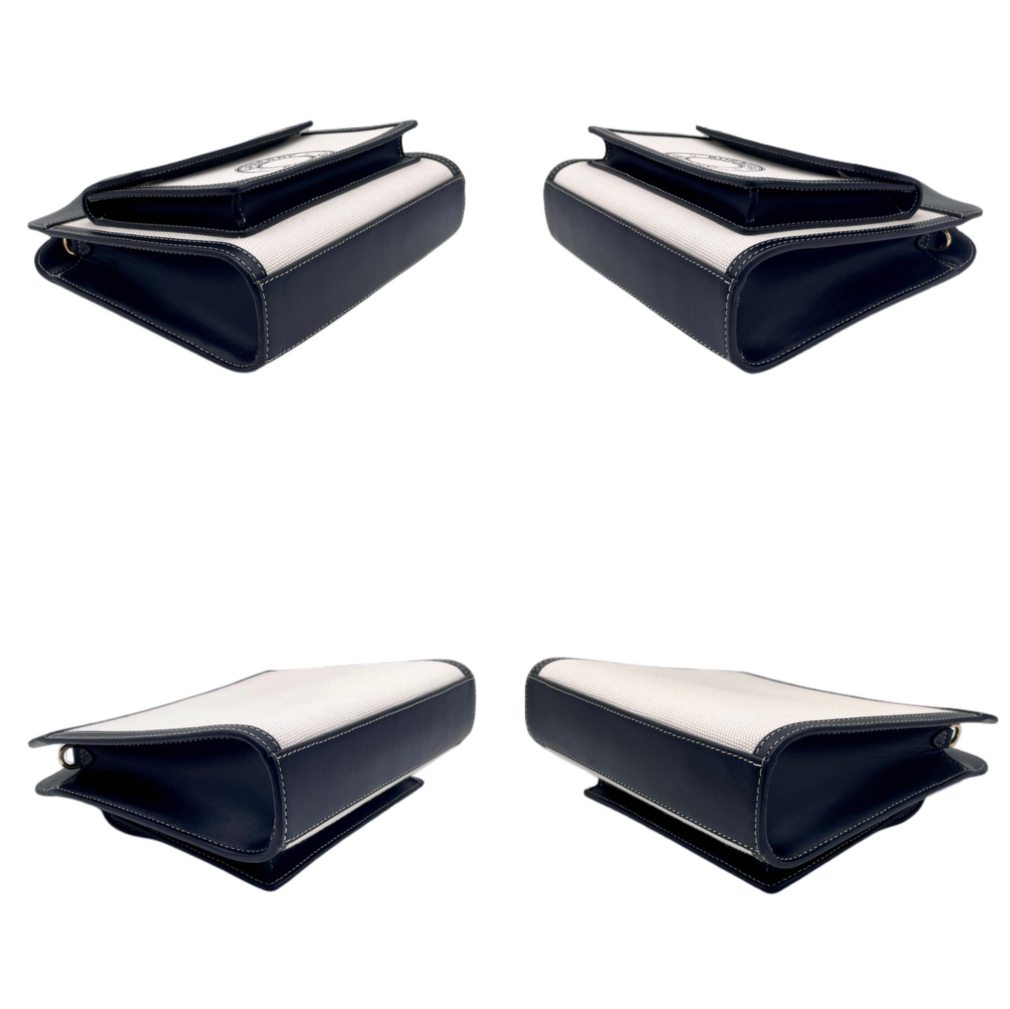 BURBERRY logo迷你口袋包2way手提包斜挎单肩-黑色米色【未使用，参考价213,400】