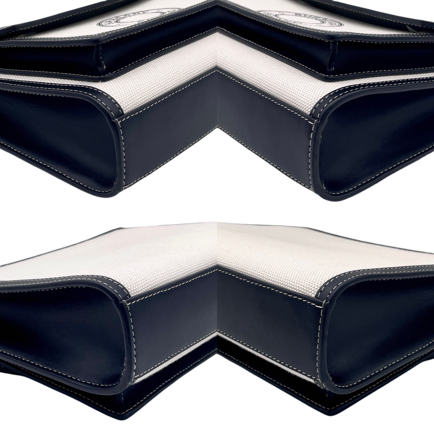 BURBERRY logo迷你口袋包2way手提包斜挎单肩-黑色米色【未使用，参考价213,400】