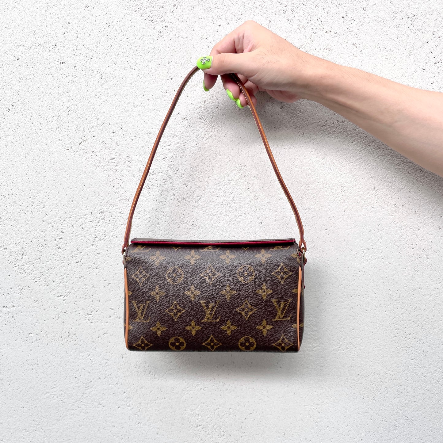 LOUIS VUITTON 2003 Monogram Recital M51900 Shoulder Bag Brown