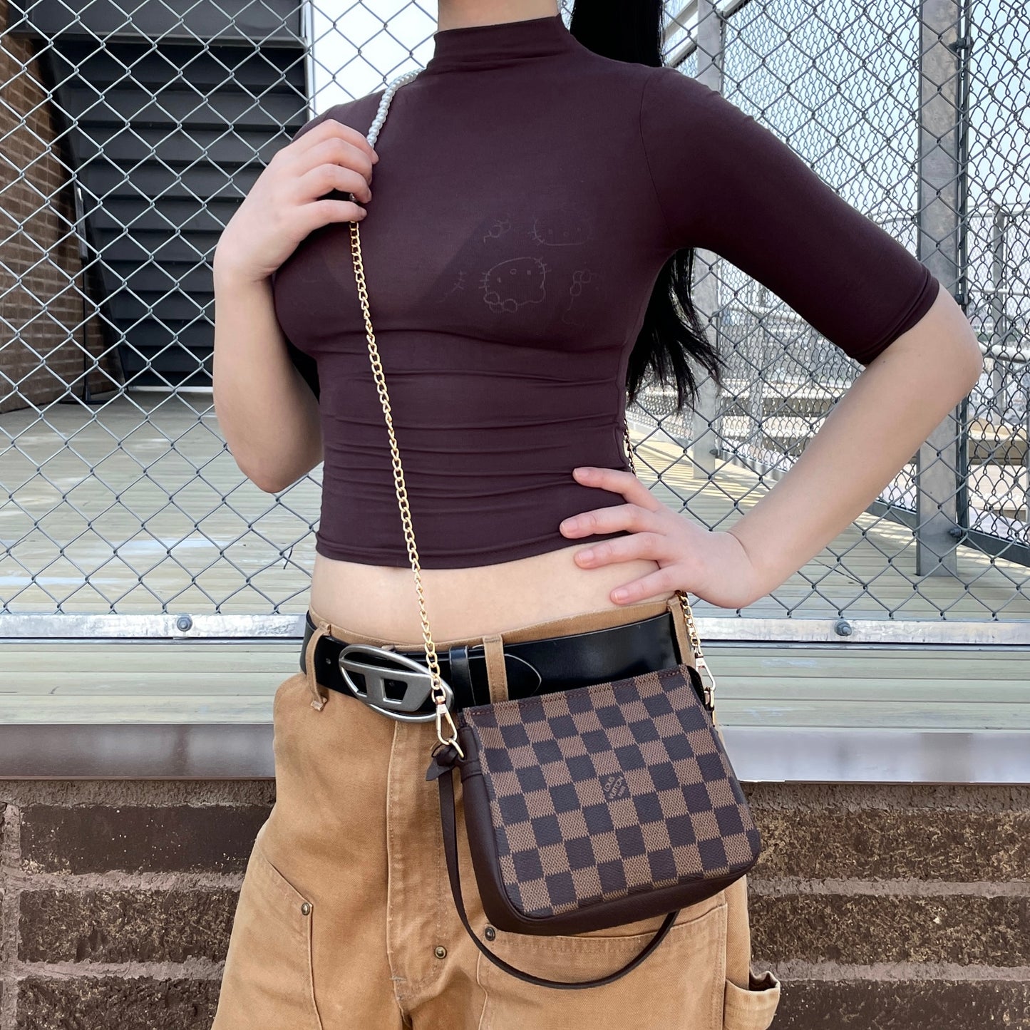 LOUIS VUITTON Damier Toiletry Makeup Handbag N51982