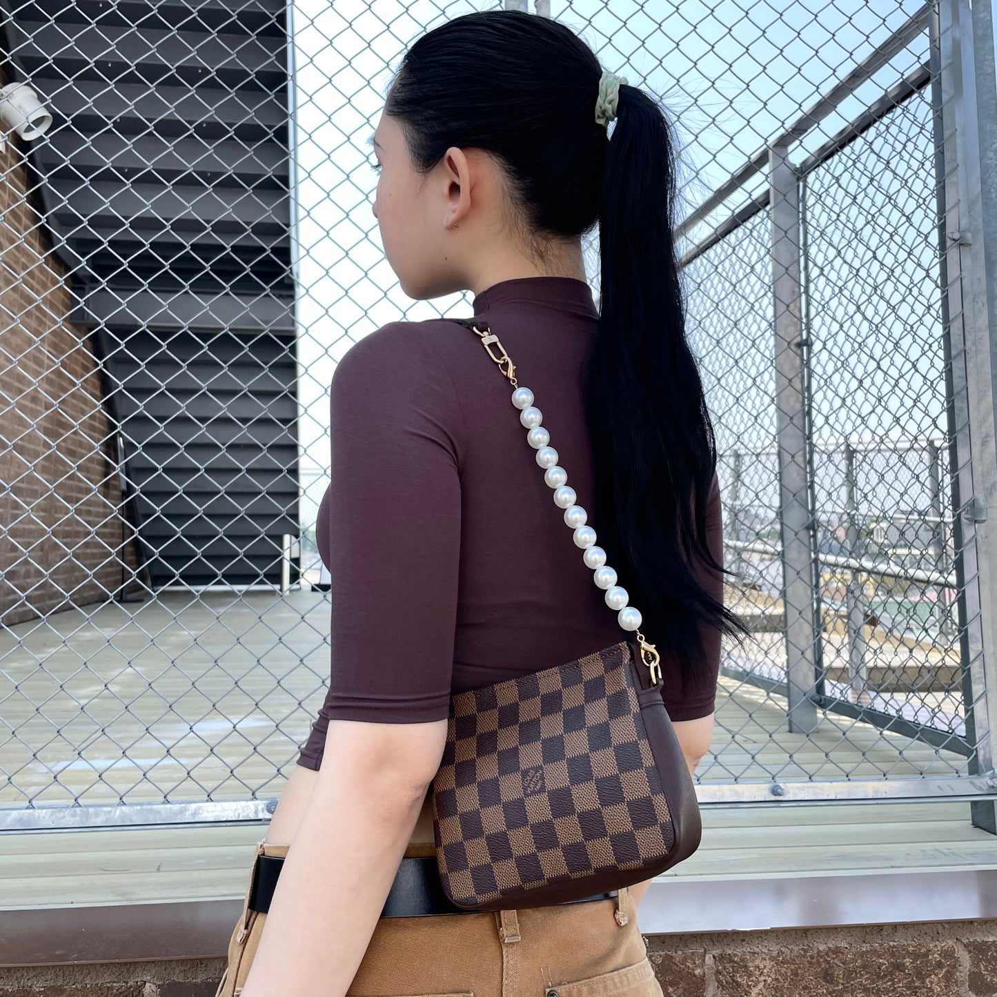 LOUIS VUITTON Damier Toiletry Makeup Handbag N51982
