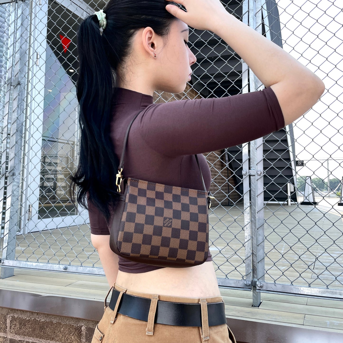 LOUIS VUITTON Damier Toiletry Makeup Handbag N51982