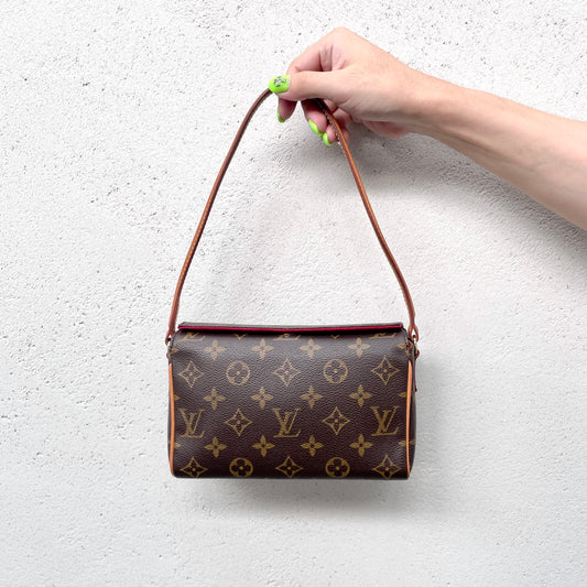 LOUIS VUITTON 2003 Monogram Recital M51900 Shoulder Bag Brown