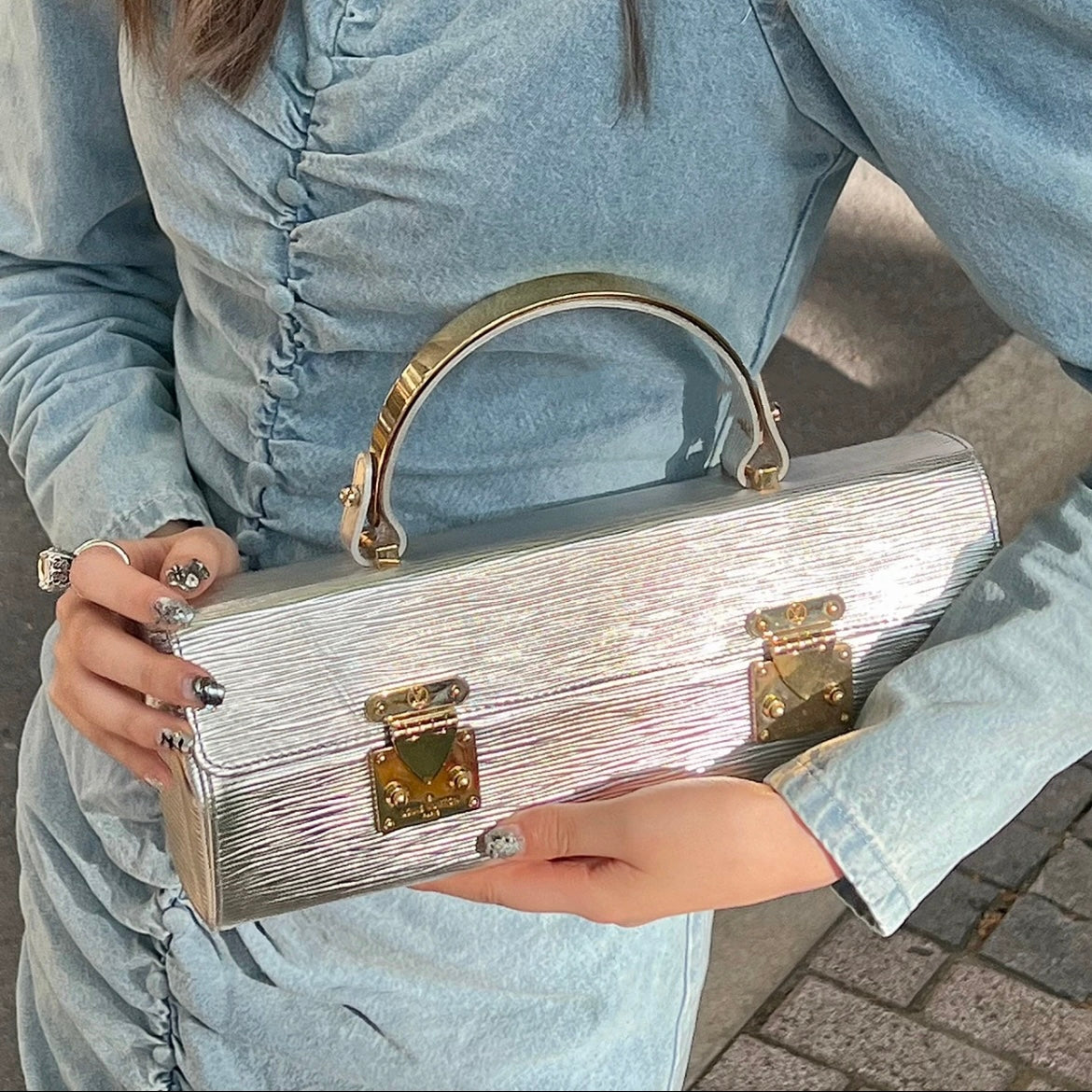 RARE☆☆☆LOUIS VUITTON Epi Galaxia Silver M92183/2001SS