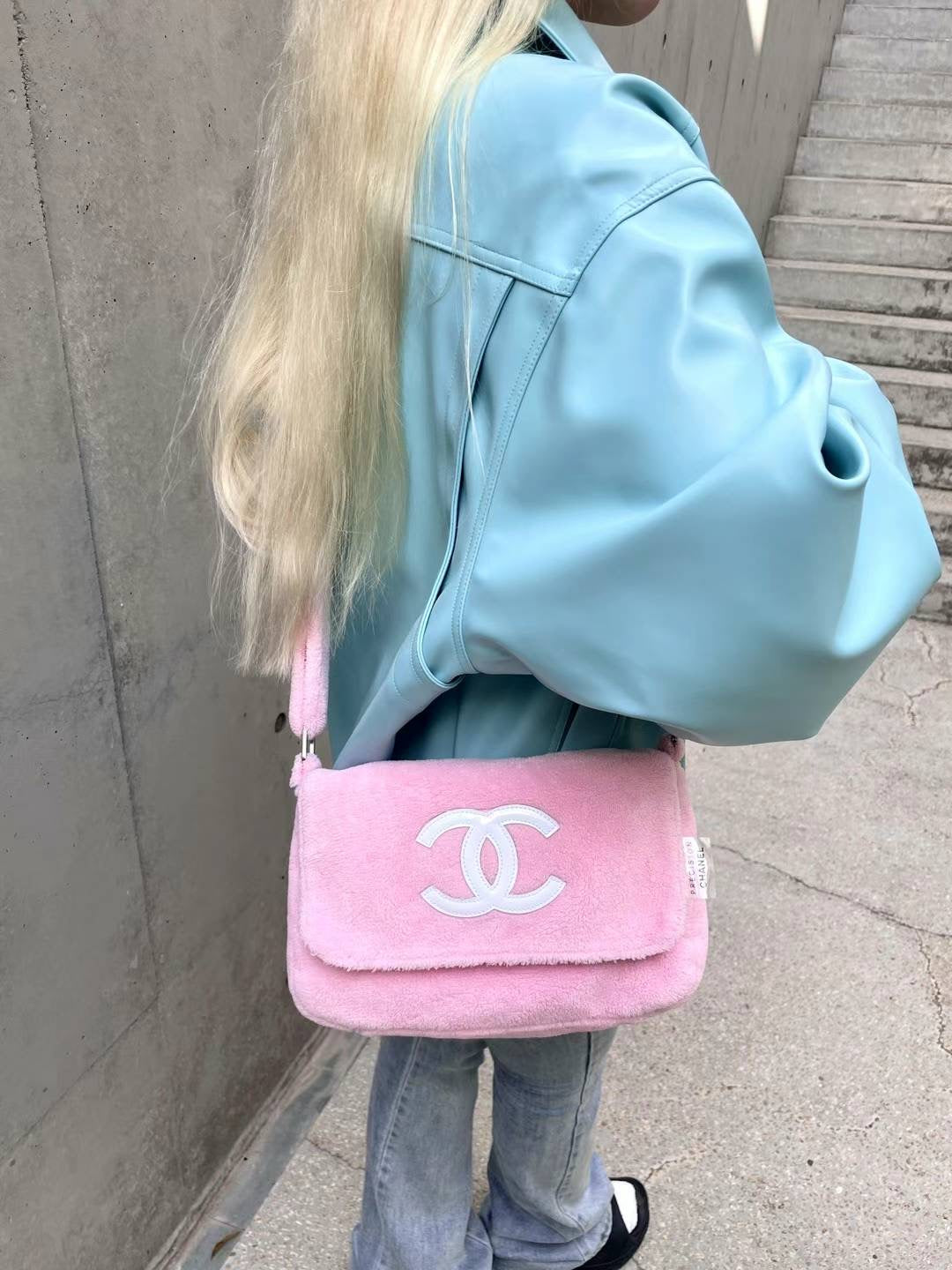 RARE☆☆☆CHANEL ﾉﾍﾞﾙﾃｨ ｺｺﾏｰｸ ｼｮﾙﾀﾞｰﾊﾞｯｸﾞﾊﾟｲﾙ ﾋﾟﾝｸ×ﾎﾜｲﾄ