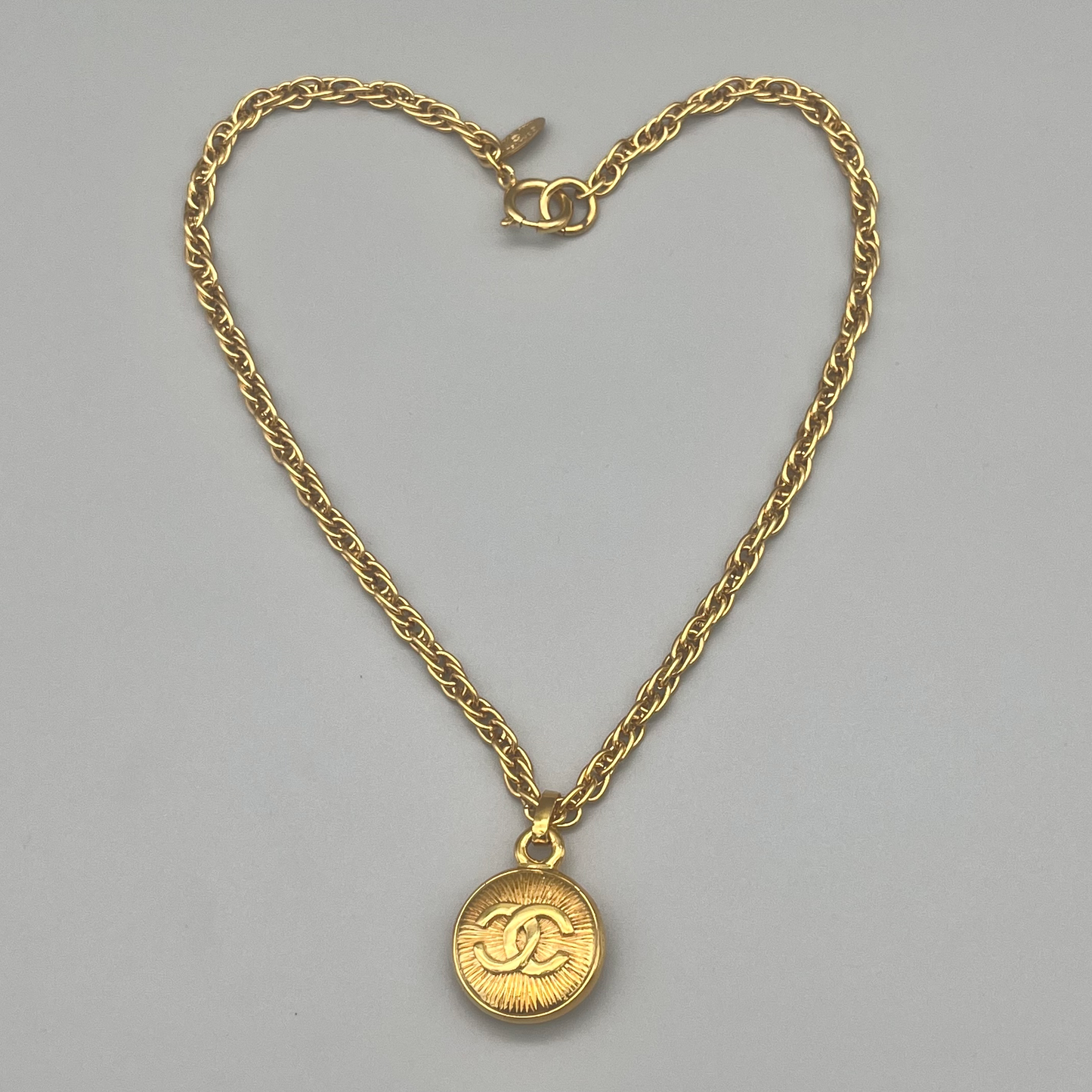 CHANEL Coco Mark Pendant Necklace GP