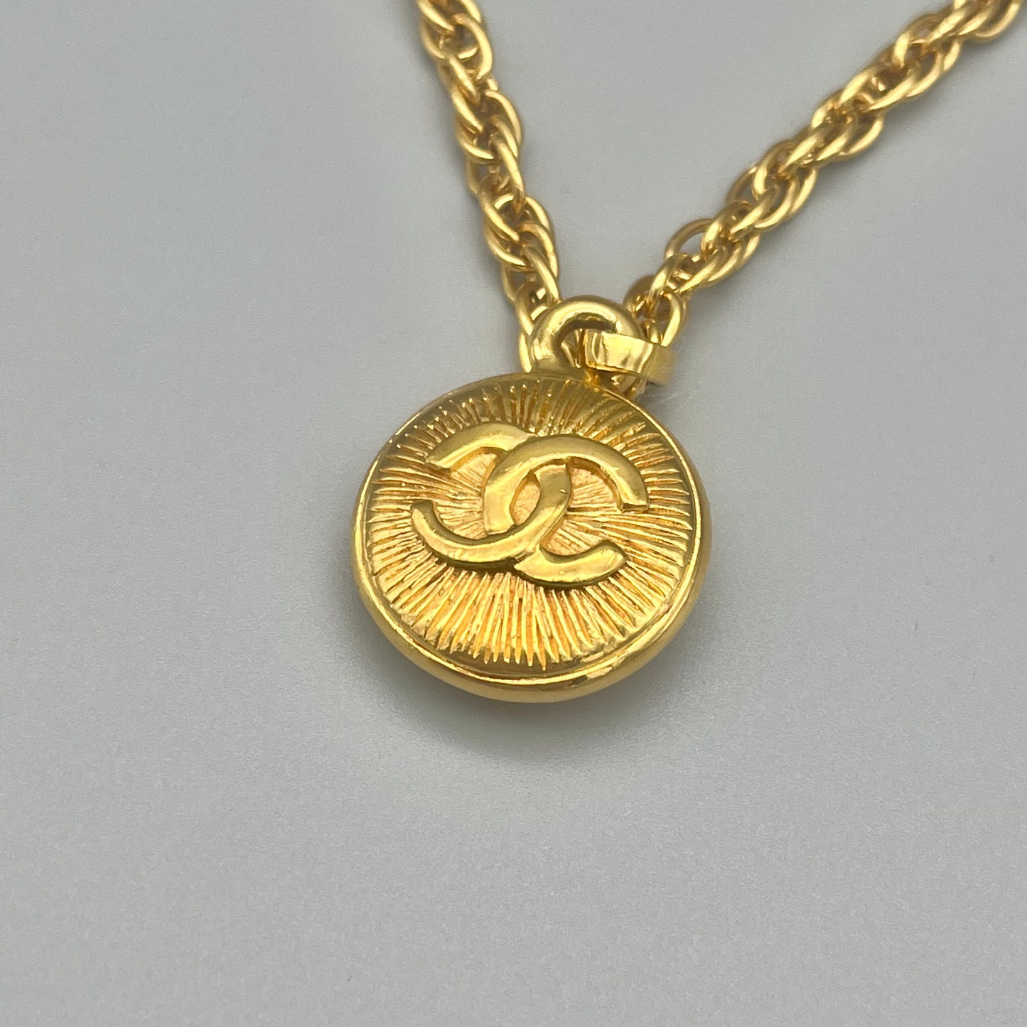 CHANEL Coco Mark Pendant Necklace GP