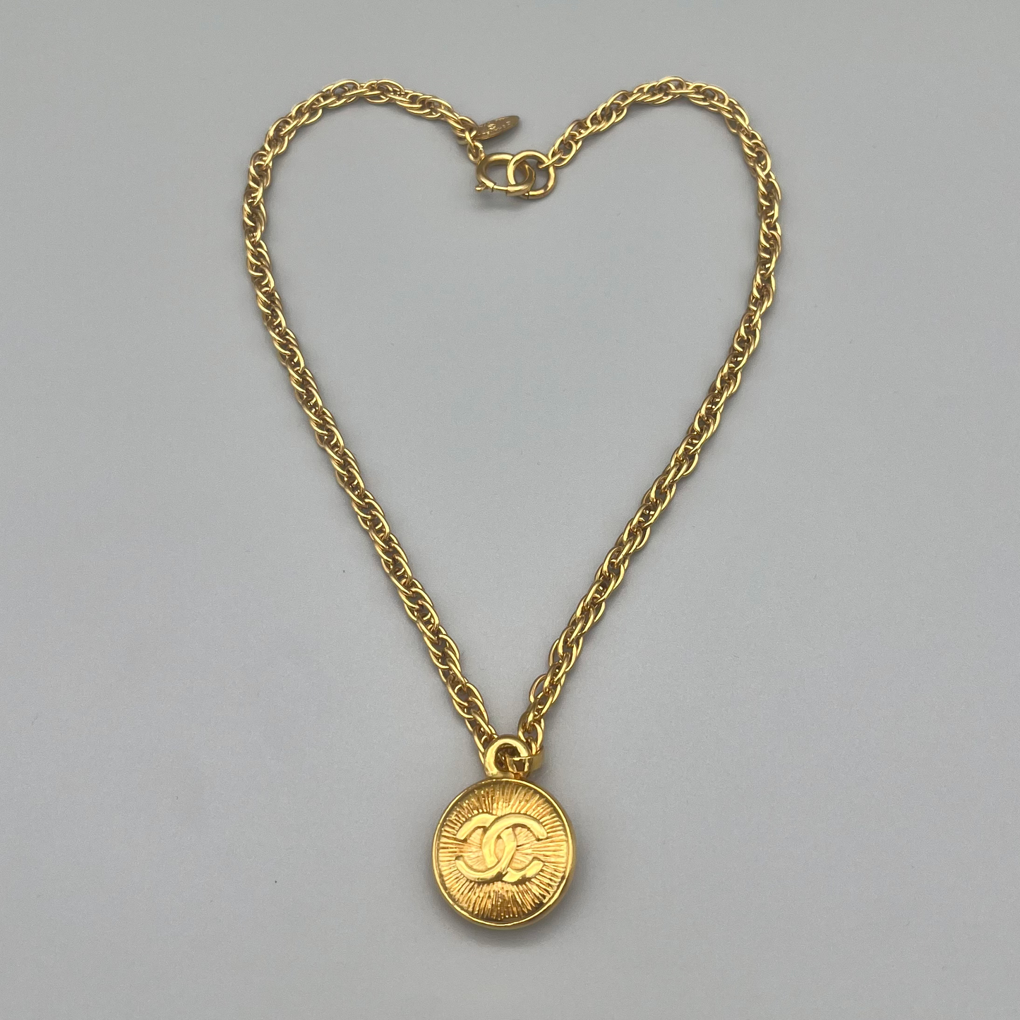 CHANEL Coco Mark Pendant Necklace GP