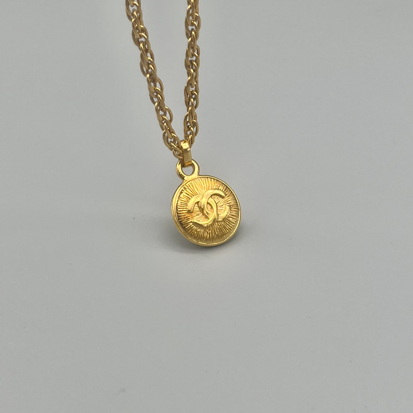 CHANEL Coco Mark Pendant Necklace GP