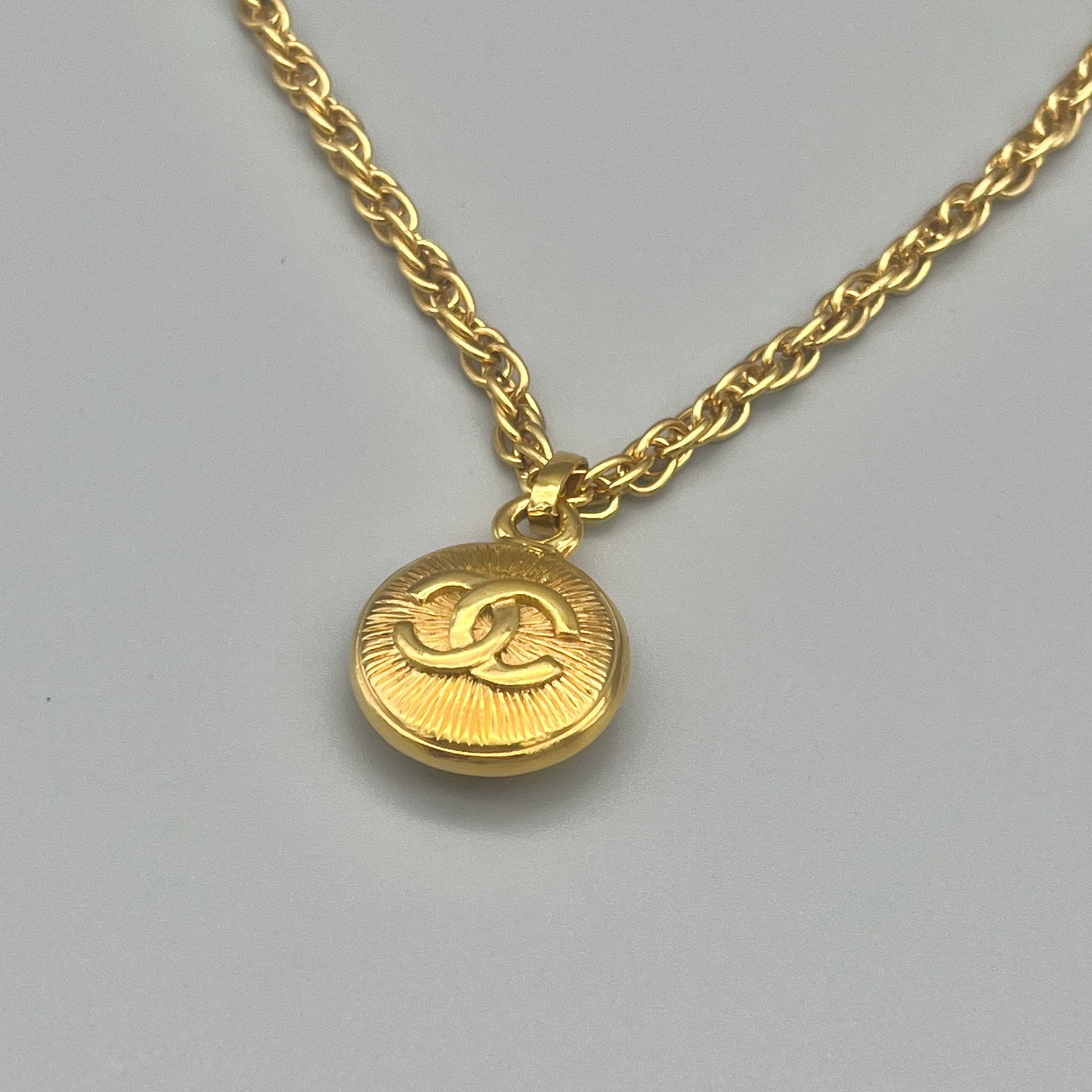 CHANEL Coco Mark Pendant Necklace GP