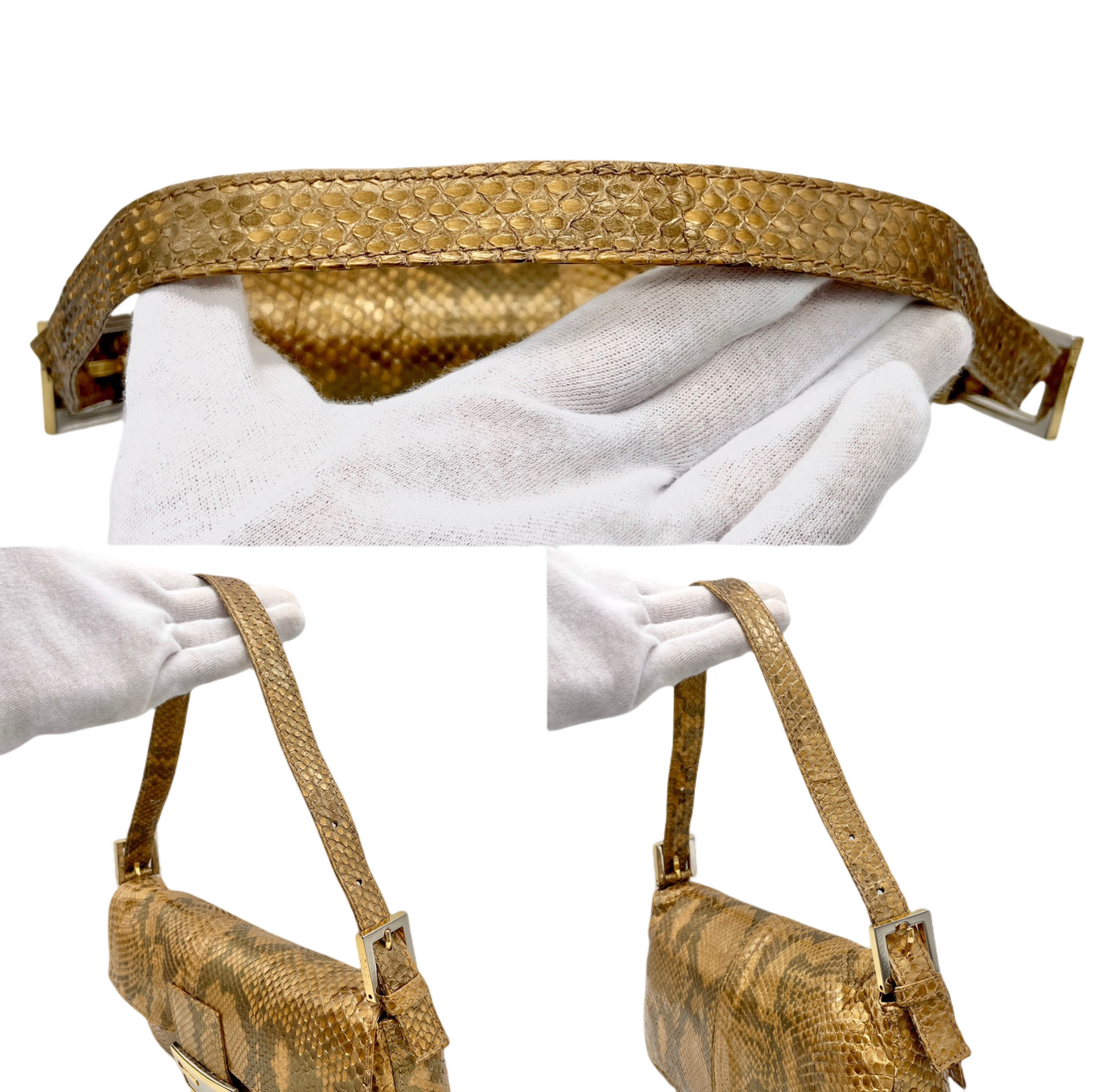 RARE☆☆☆FENDI Python motif Mamma bucket shoulder bag