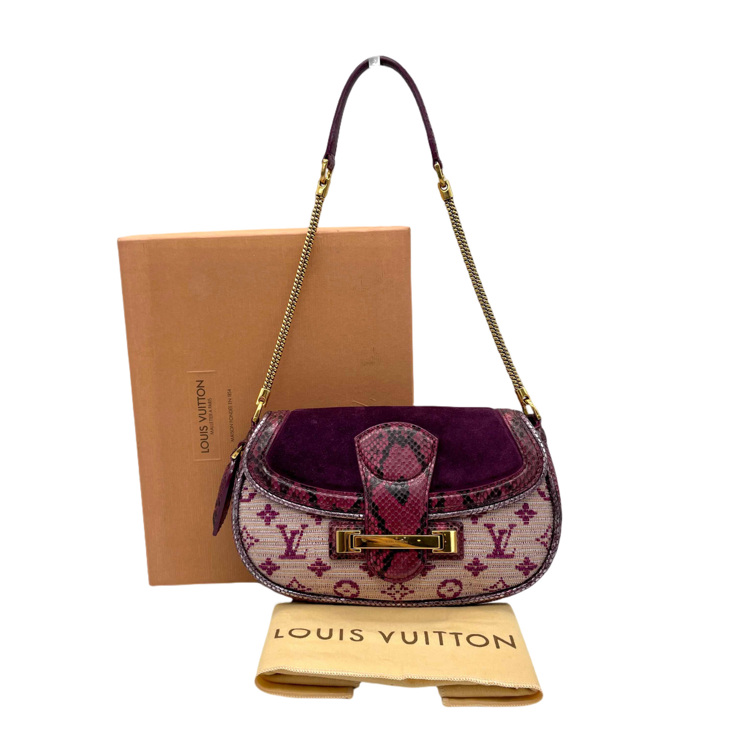 RARE☆☆☆☆☆☆LOUIS VUITTON 2011SS Monogram Empire Le Vent Violet N91107 Chain Shoulder Bag