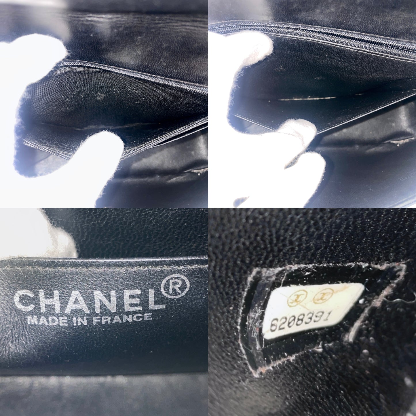 AUTH Pre-owned CHANEL ｴﾅﾒﾙ ﾏﾄﾗｯｾ ﾁｪｰﾝﾌﾗｯﾌﾟﾊﾞｯｸﾞ ﾌﾞﾗｯｸ SHW