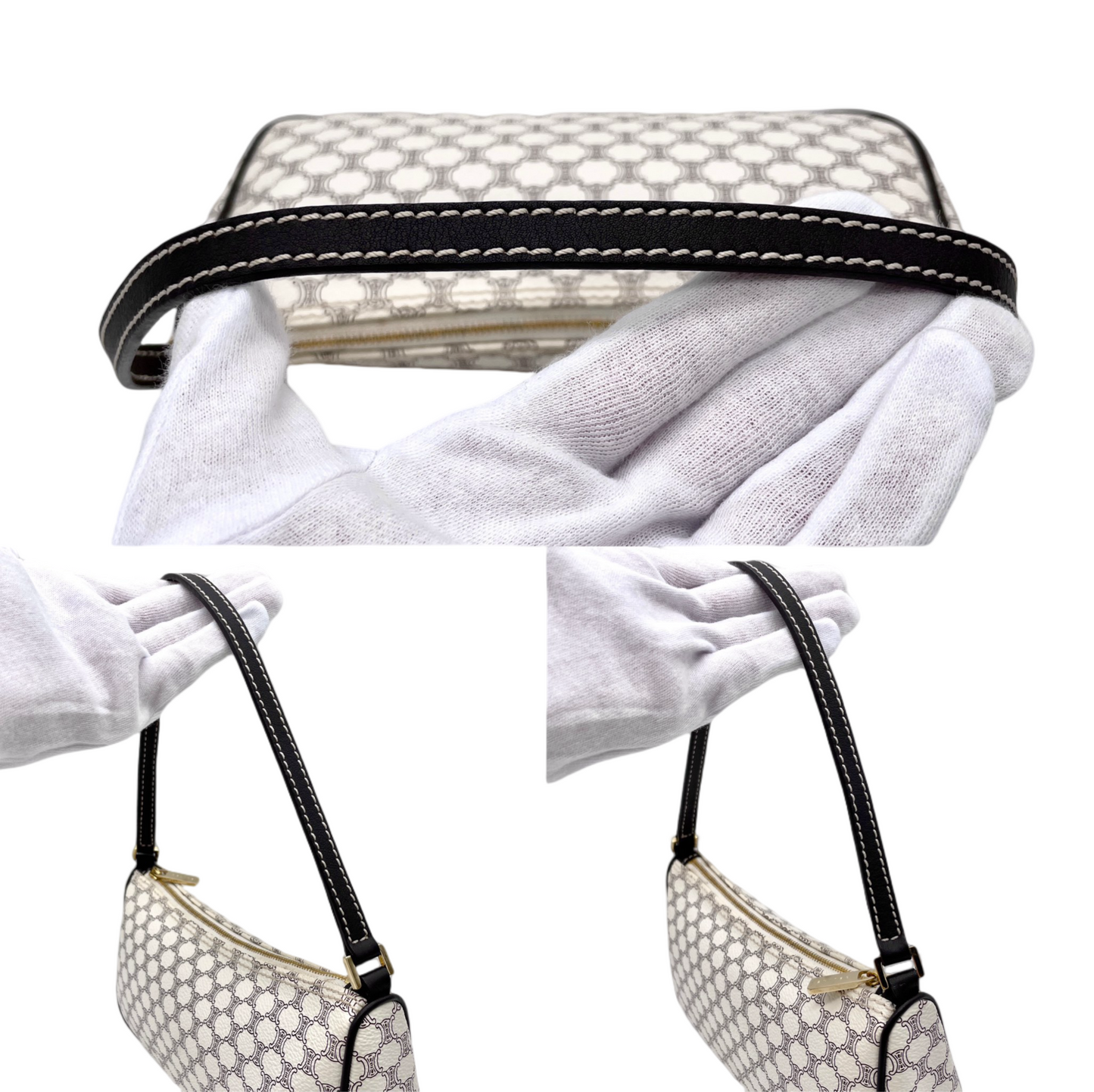 CELINE Macadamia White Accessory Pouch