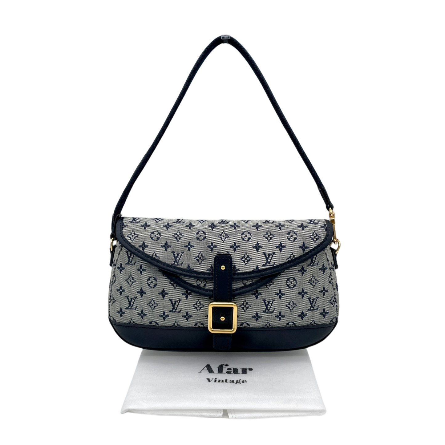 RARE☆☆☆LOUIS VUITTON Monogram Minilan Marjoli M92690 Shoulder Bag Navy & Gray