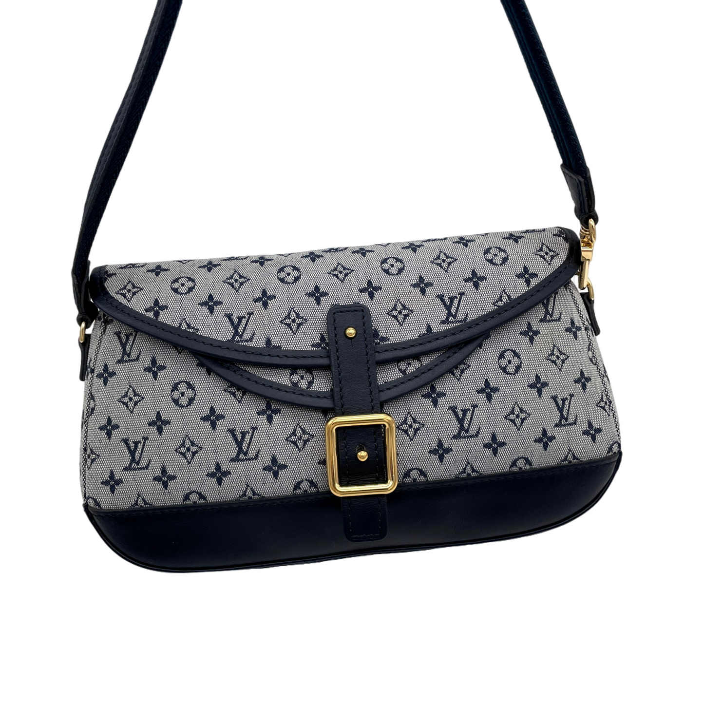RARE☆☆☆LOUIS VUITTON Monogram Minilan Marjoli M92690 Shoulder Bag Navy & Gray