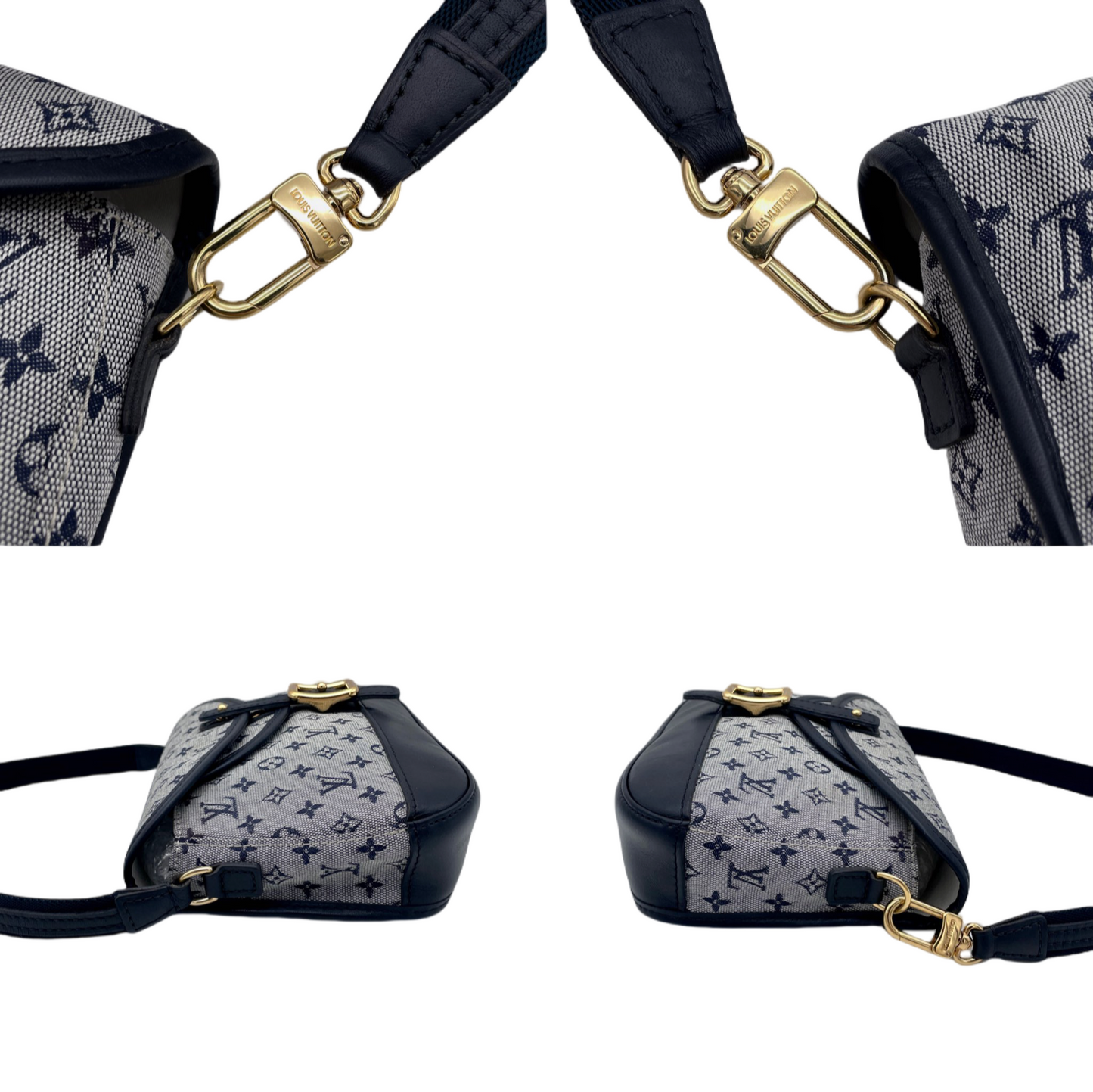 RARE☆☆☆LOUIS VUITTON Monogram Minilan Marjoli M92690 Shoulder Bag Navy & Gray