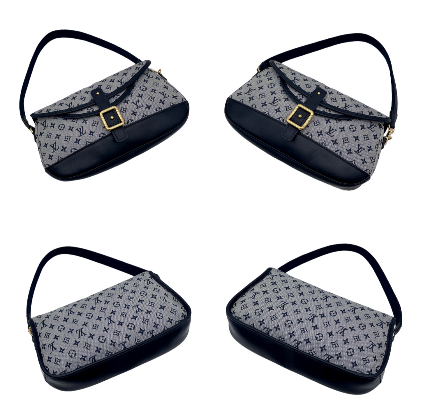 RARE☆☆☆LOUIS VUITTON Monogram Minilan Marjoli M92690 Shoulder Bag Navy & Gray