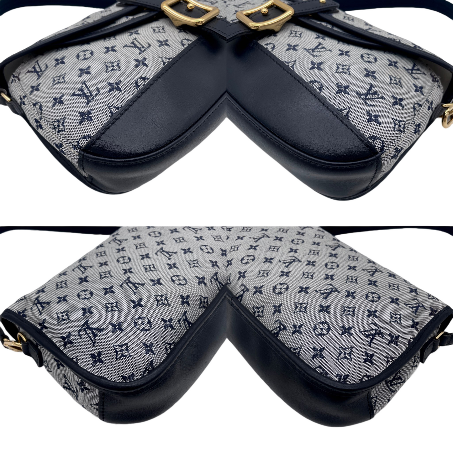 RARE☆☆☆LOUIS VUITTON Monogram Minilan Marjoli M92690 Shoulder Bag Navy & Gray
