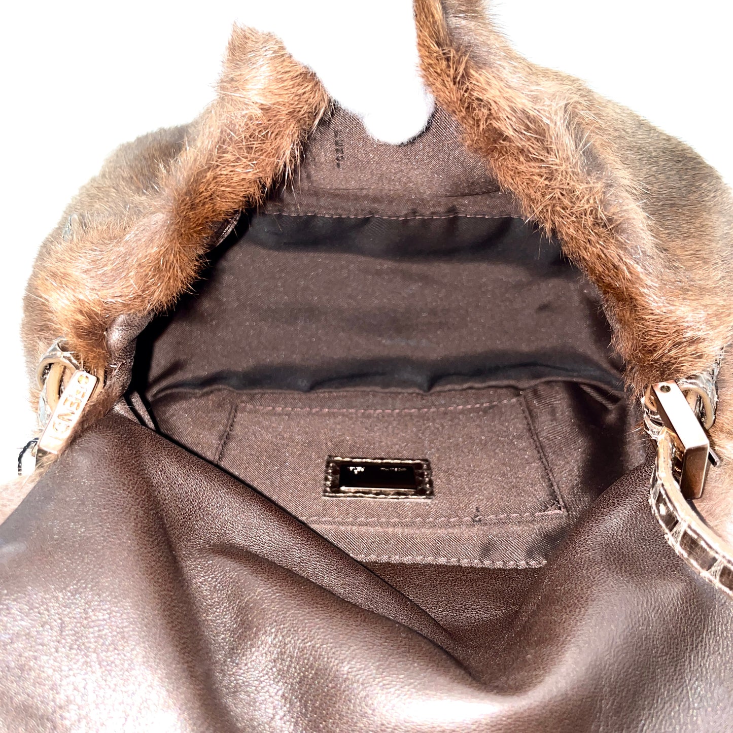 RARE☆☆☆FENDI Squirrel Fur Mini Mamma Bucket Shoulder Bag