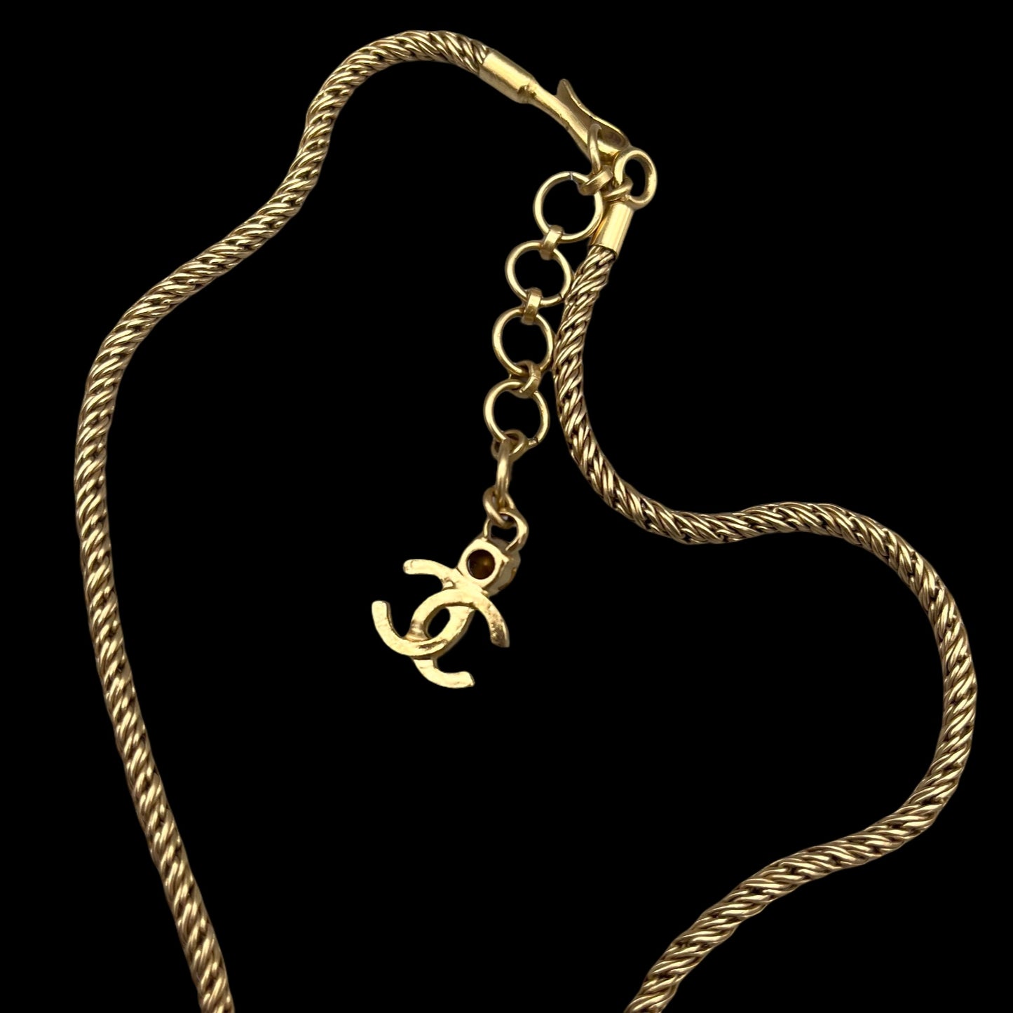 RARE☆☆☆☆CHANEL 2001 CC LOGO Gripoix Necklace 01A Gold & Multi-Color